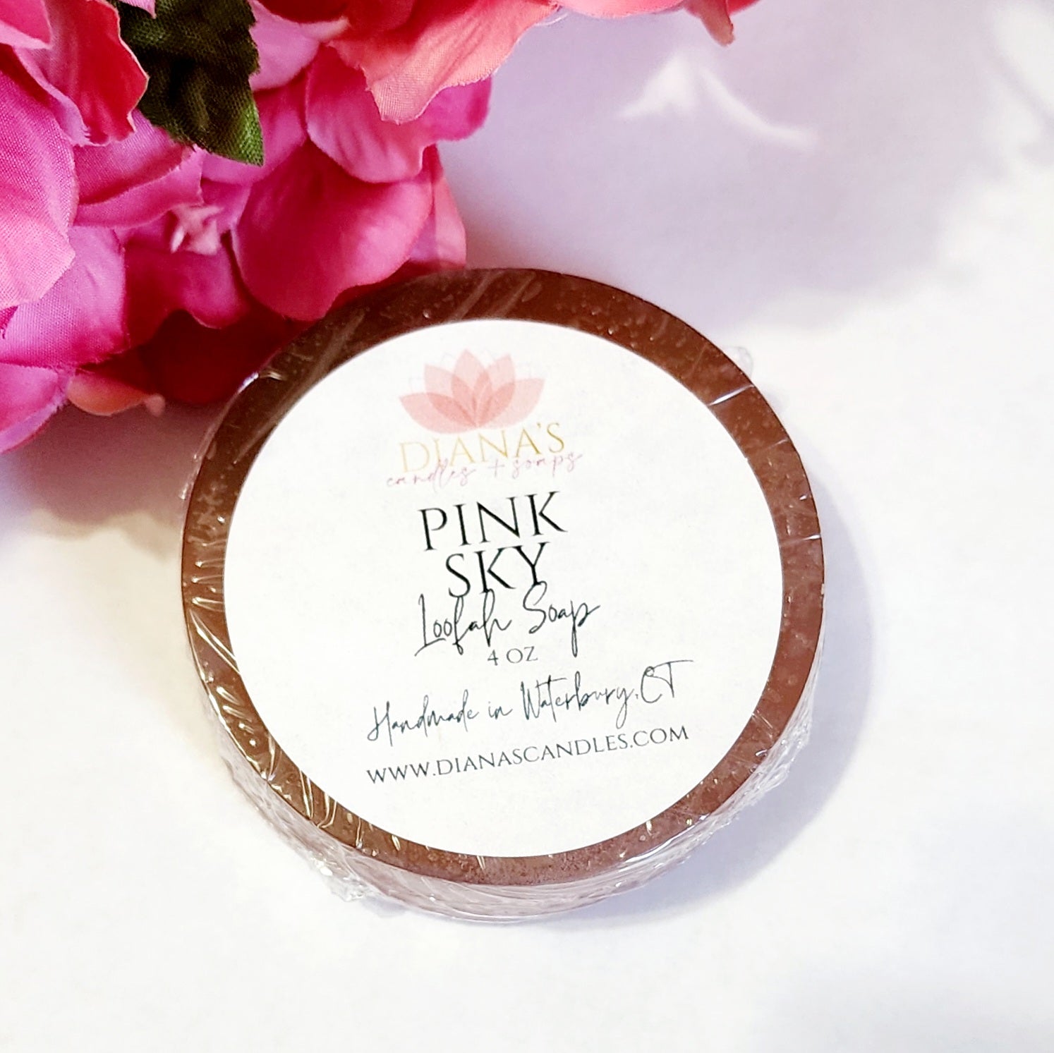 Pink Sky Loofah Soap Diana's Candles and Soaps