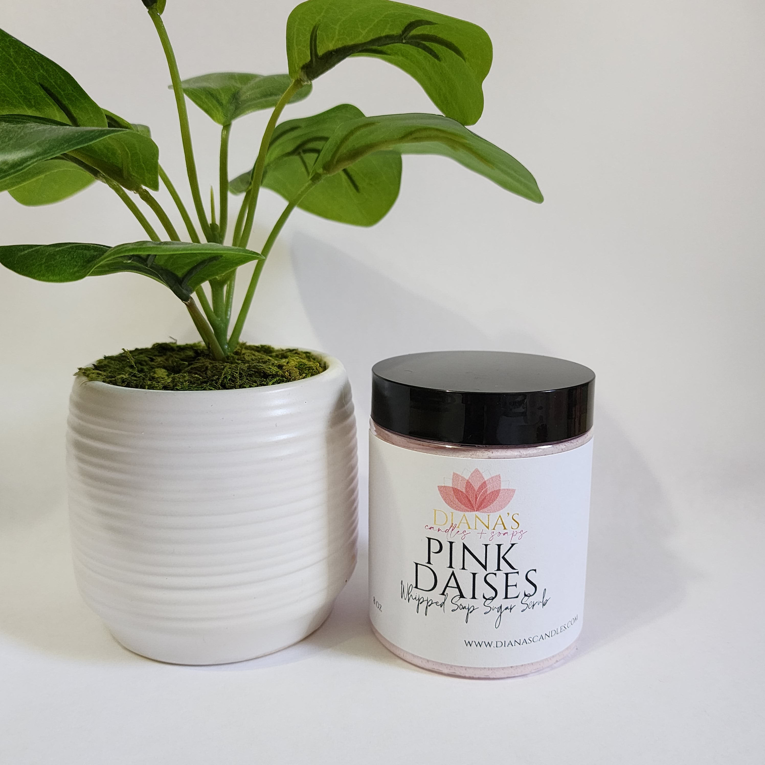 Pink Daisies Whipped Soap Scrub Diana's Candles and Soaps