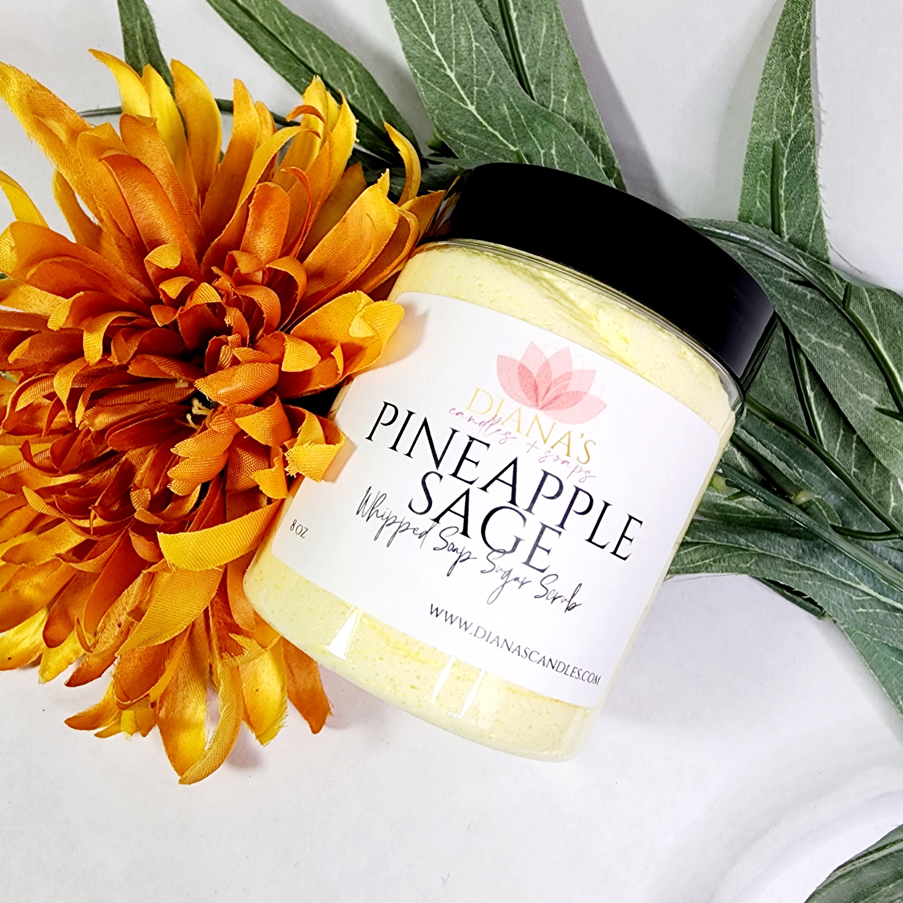 Pineapple & Sage Whipped Scrub Diana's Candles and Soaps