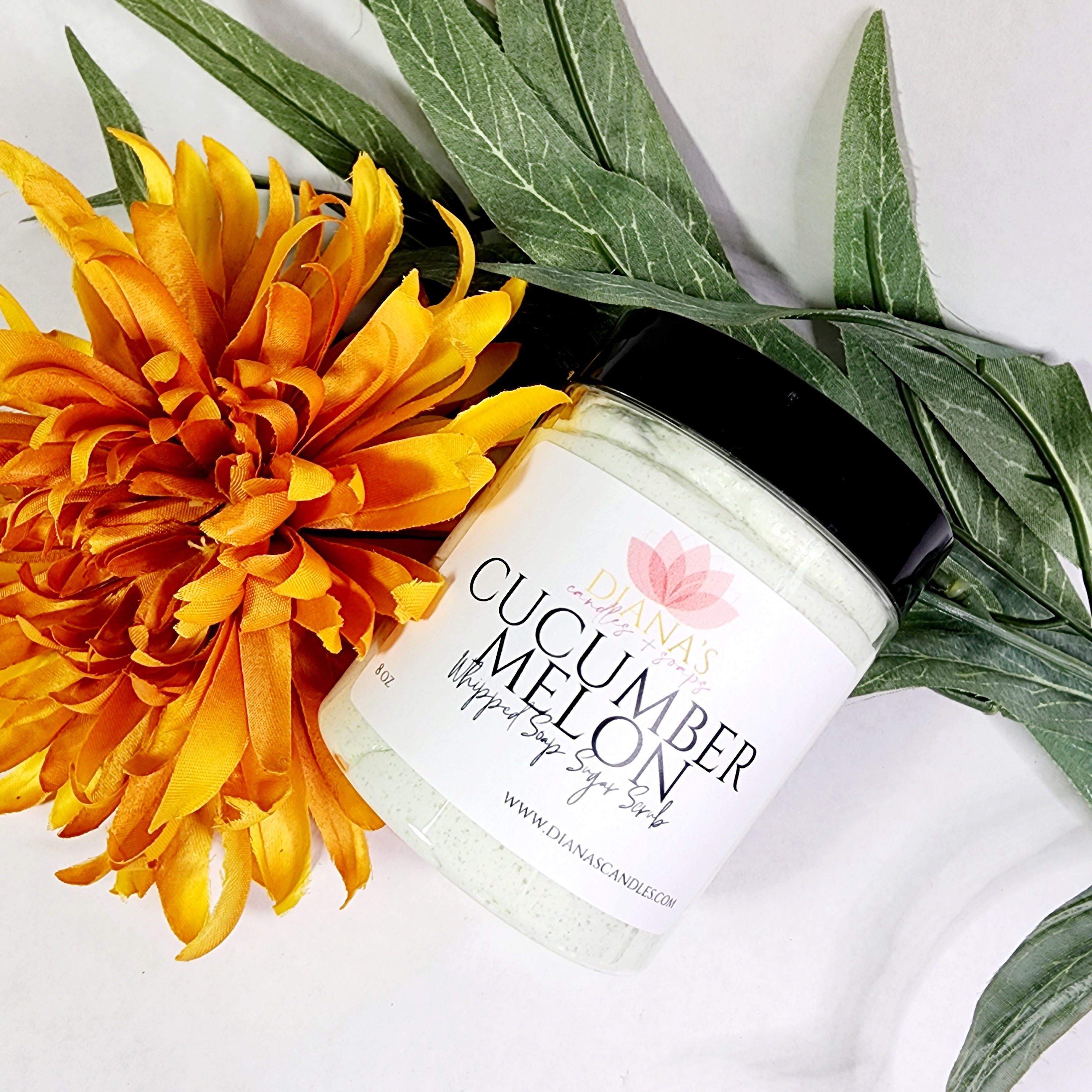 Cucumber Melon Whipped Soap Scrub Diana's Candles and Soaps