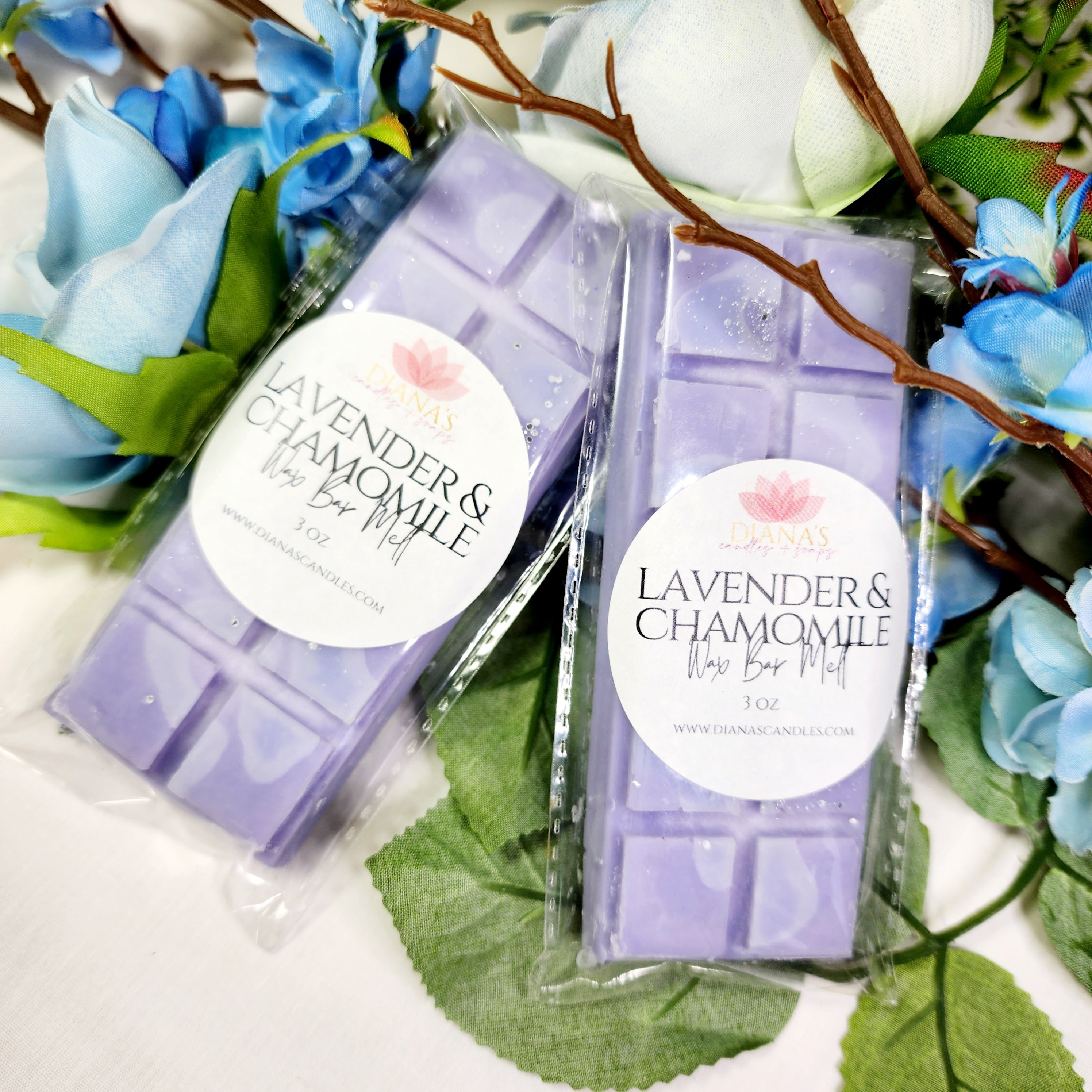 Lavender & Chamomile Wax Snap Bar Diana's Candles and Soaps