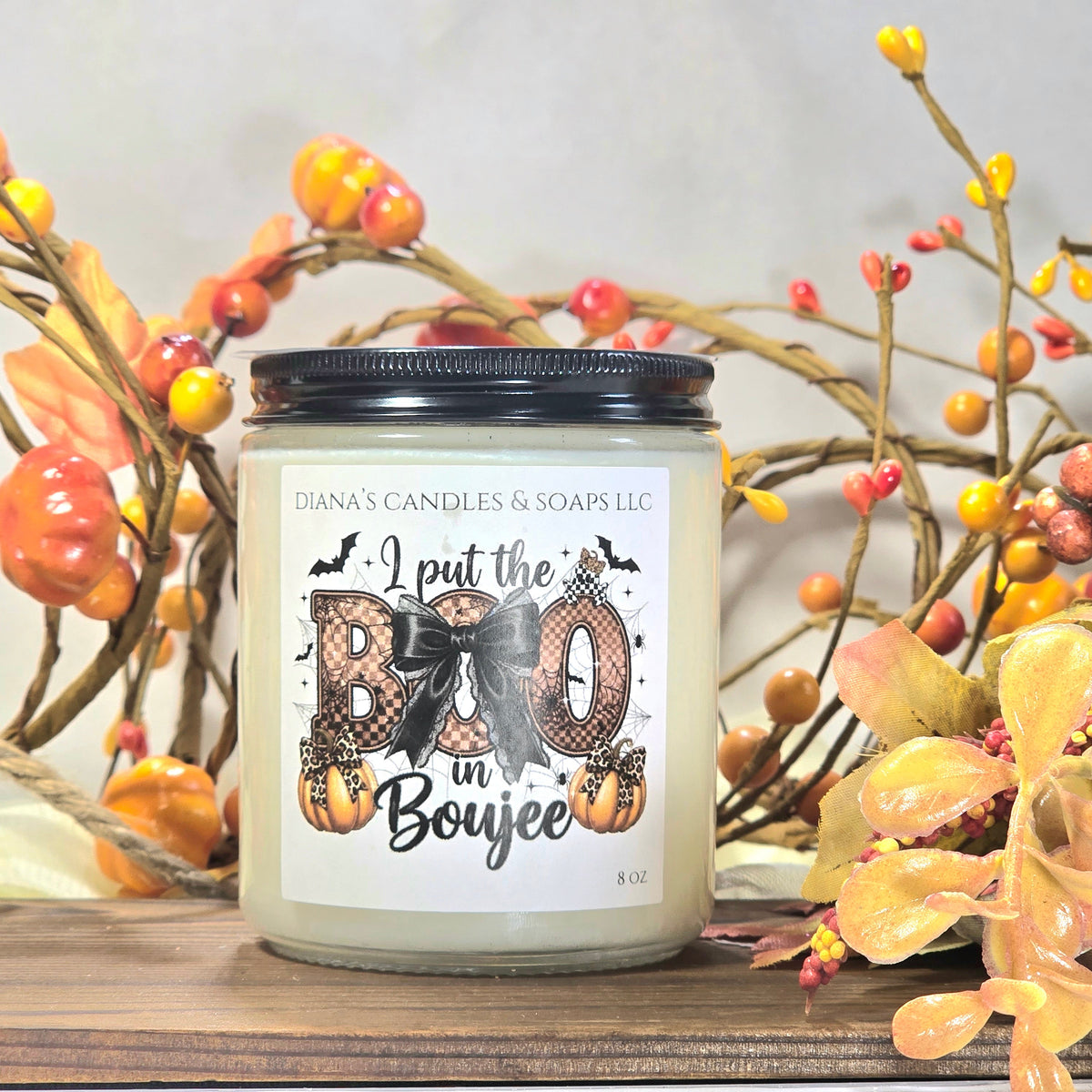I put the Boo in Bougee Candle Diana's Candles and Soaps