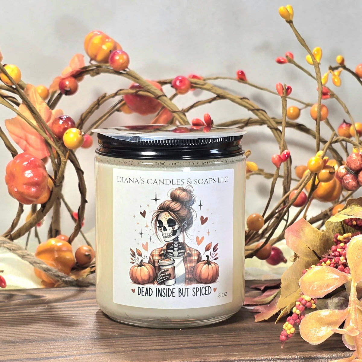 Dead Inside But Spiced Candle Diana's Candles and Soaps