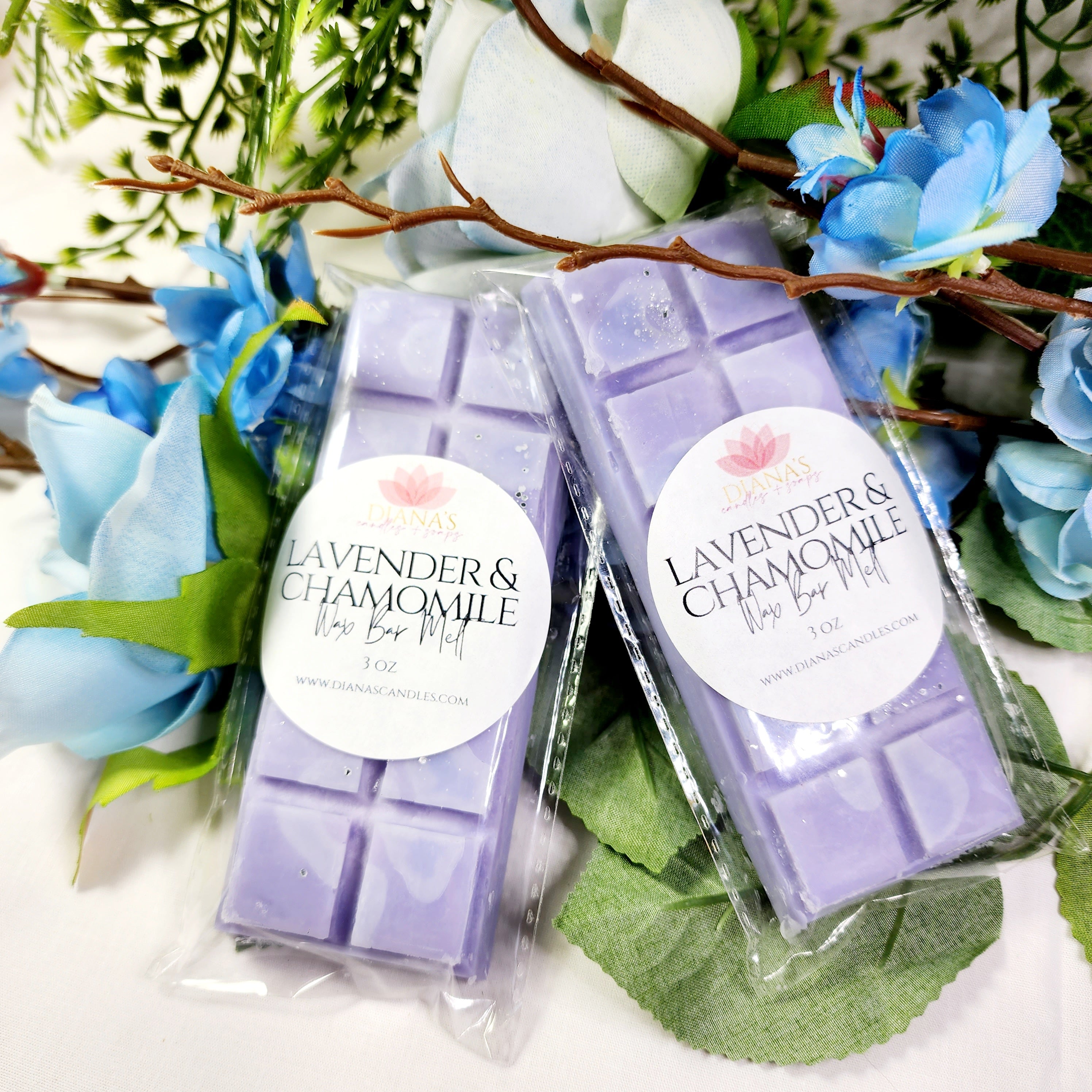 Lavender & Chamomile Wax Snap Bar Diana's Candles and Soaps