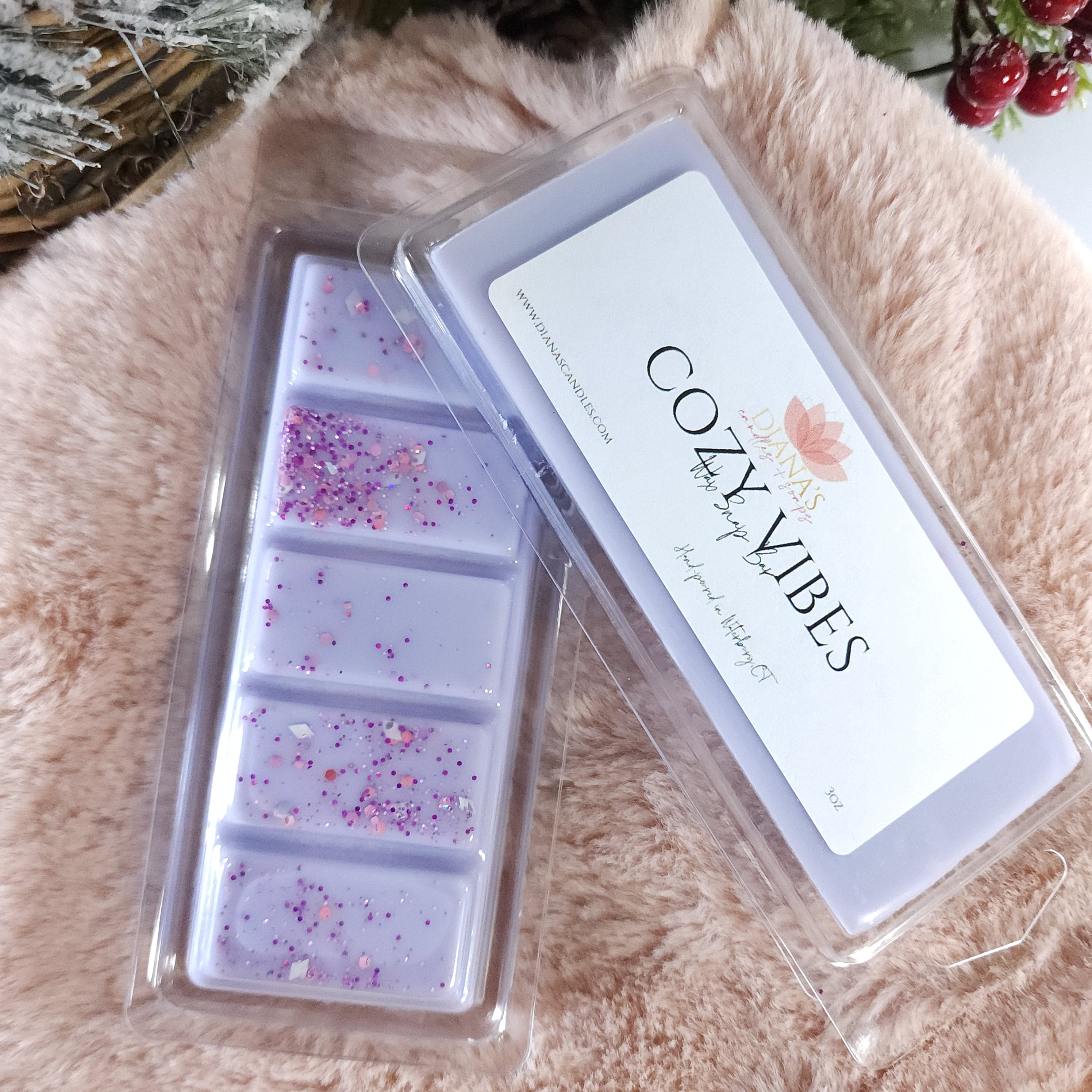 Cozy Vibes Wax Snap Bar Diana's Candles and Soaps