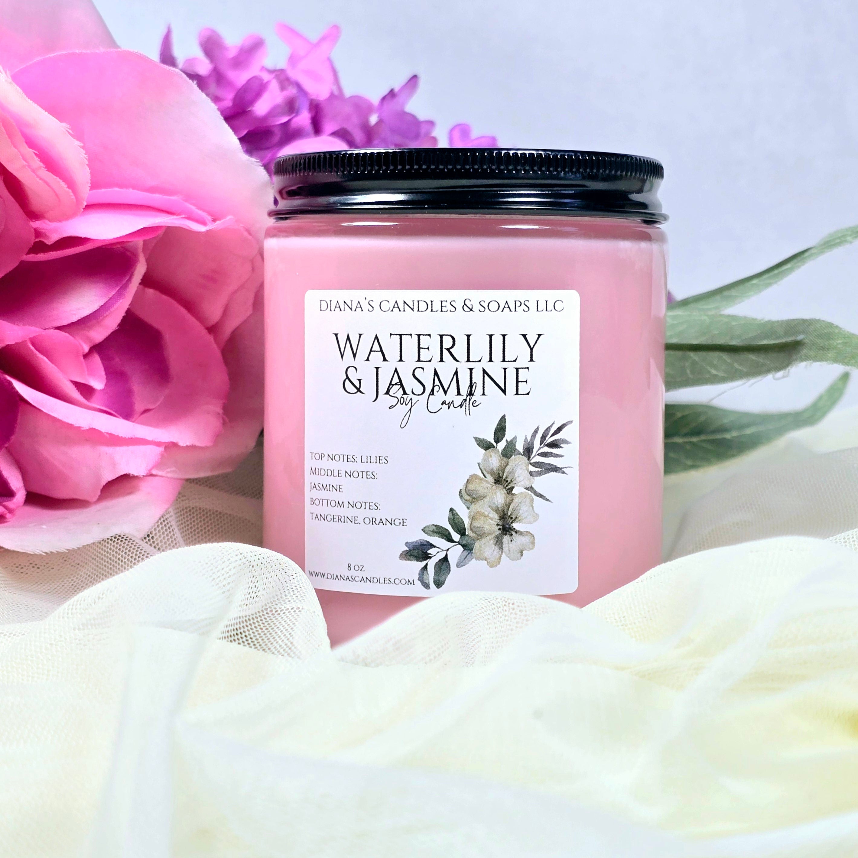 Waterlily & Jasmine Candle Diana's Candles and Soaps