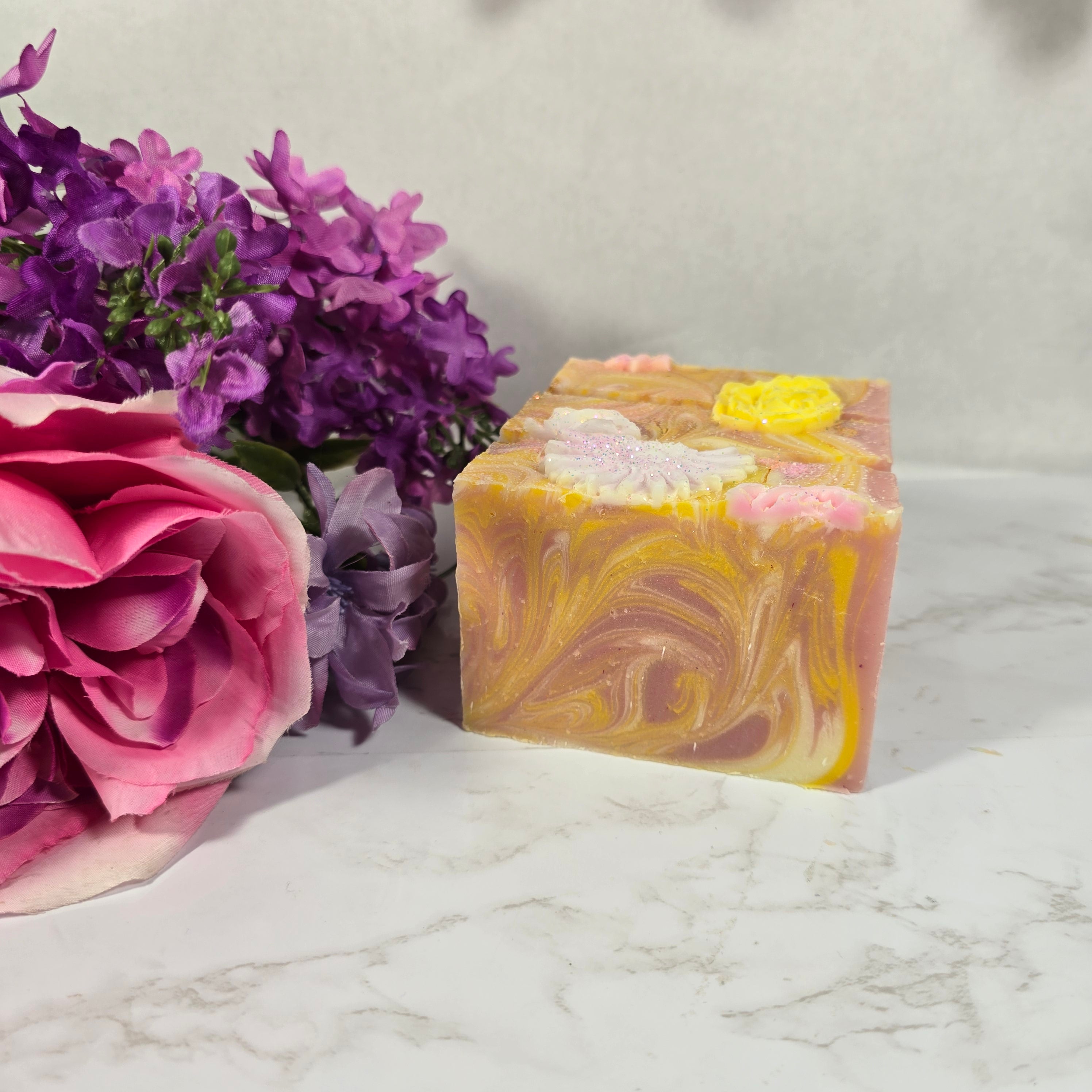 White Peach & Hibiscus Soap Bar Diana's Candles and Soaps