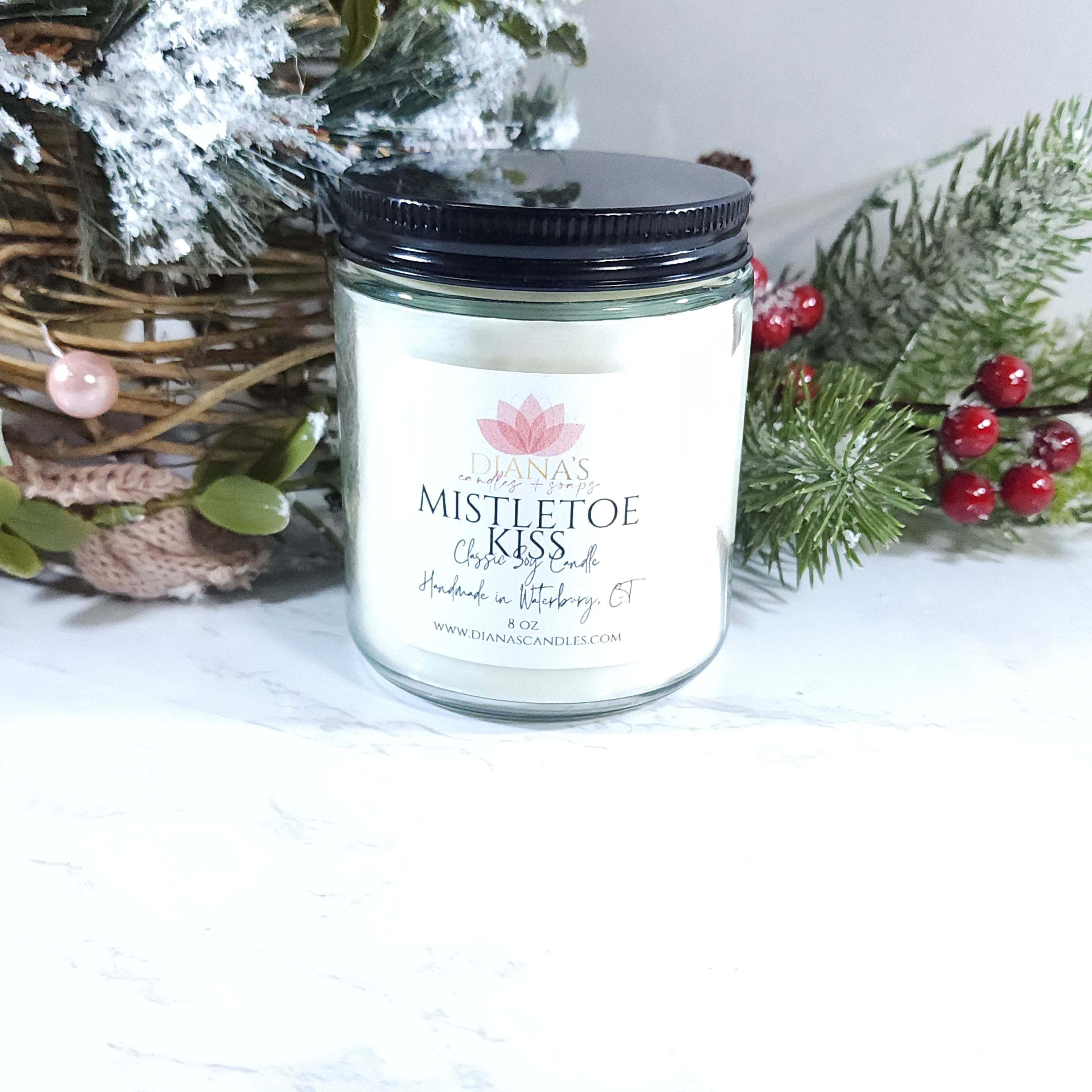 Mistletoe Kiss Candle Diana's Candles and Soaps