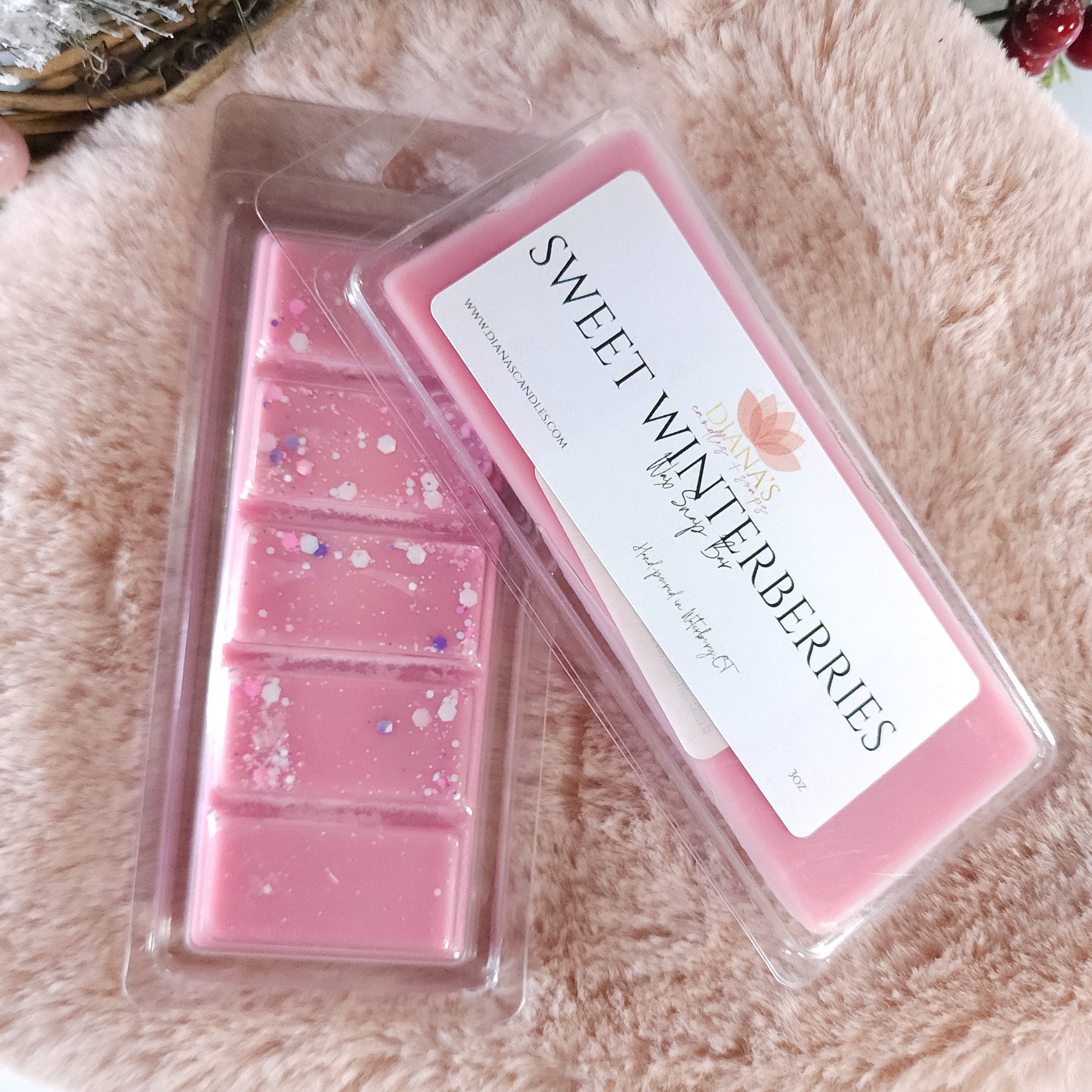Sweet Winterberry Wax Snap Bar Diana's Candles and Soaps