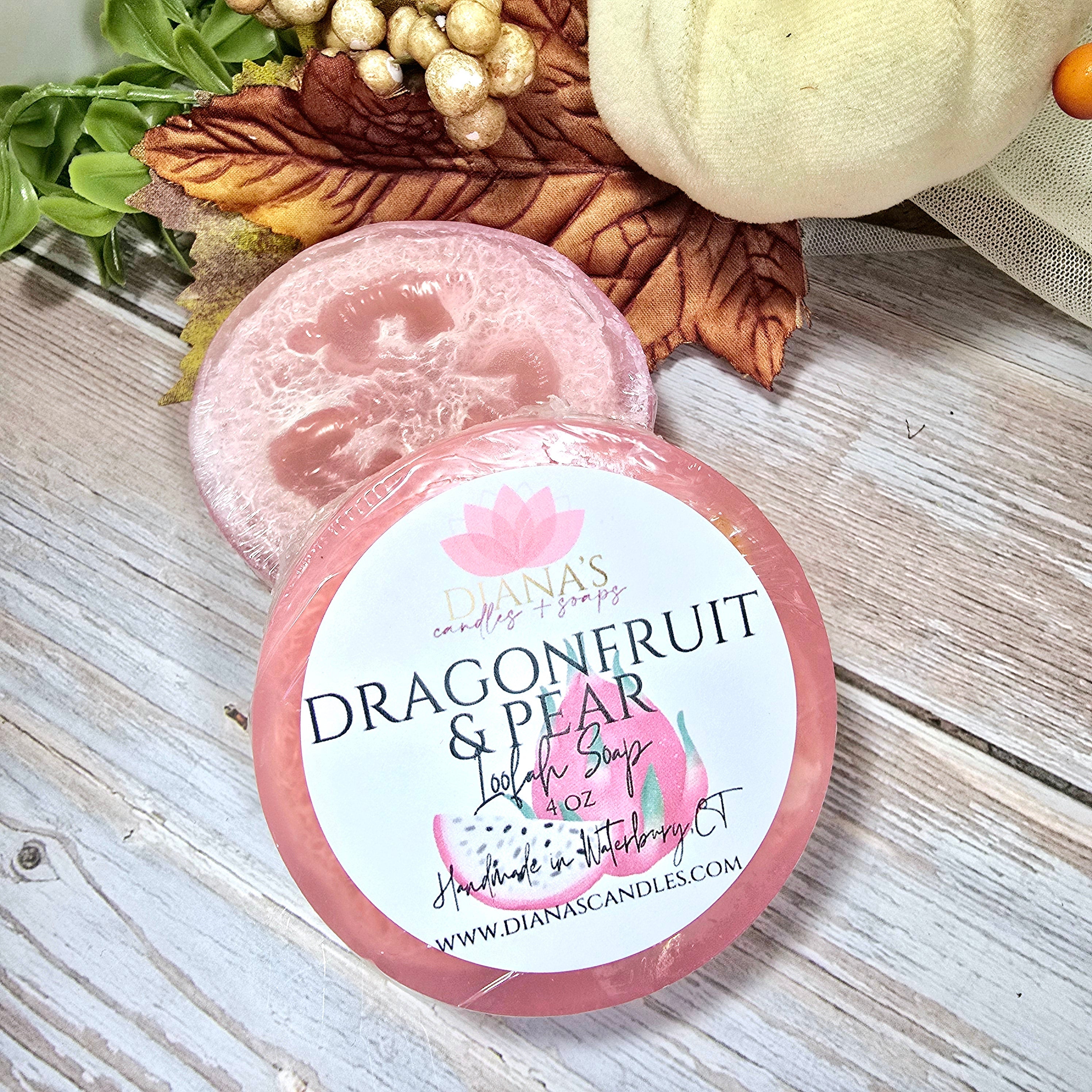 Dragonfruit & Pear Loofah Soap Diana's Candles and Soaps