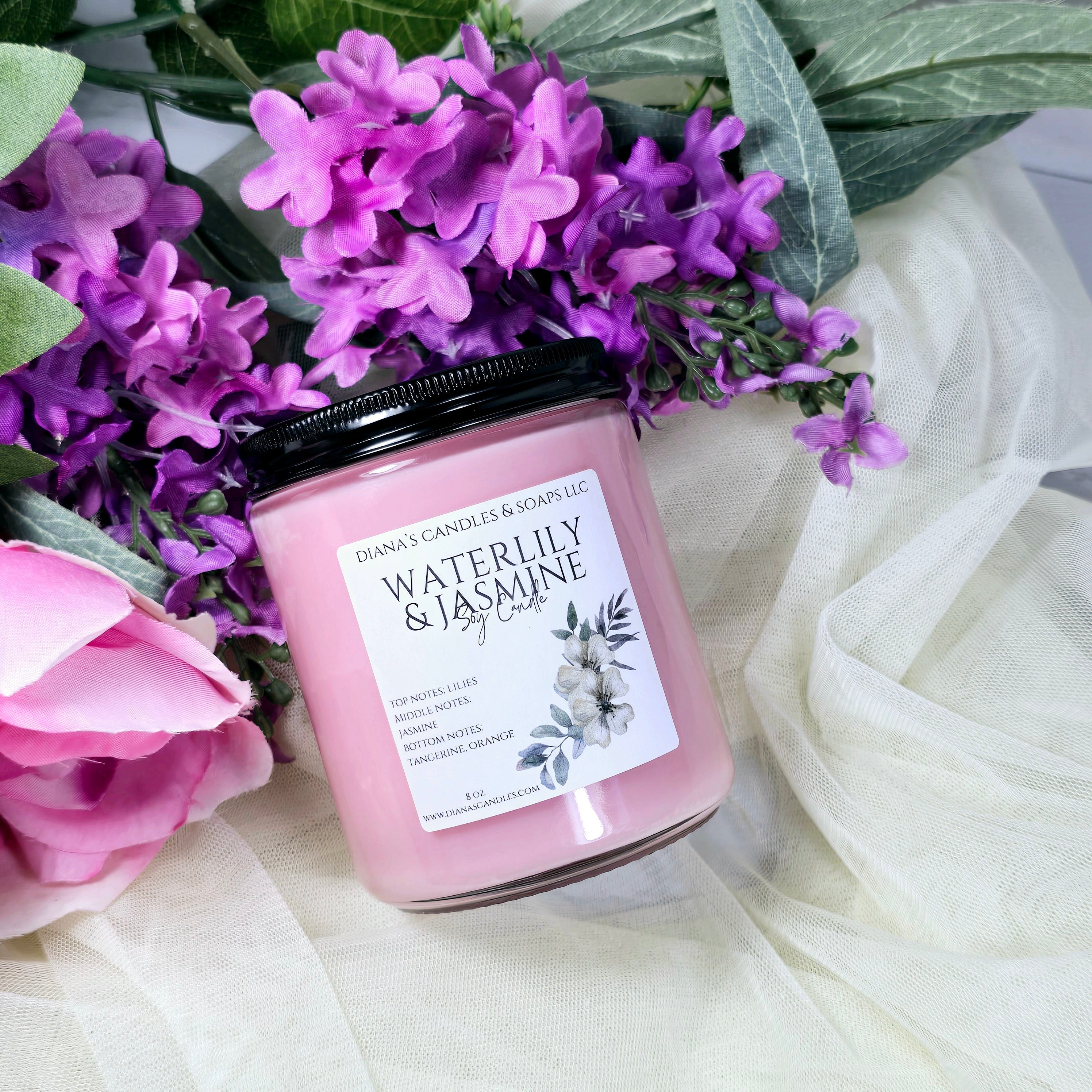 Waterlily & Jasmine Candle Diana's Candles and Soaps