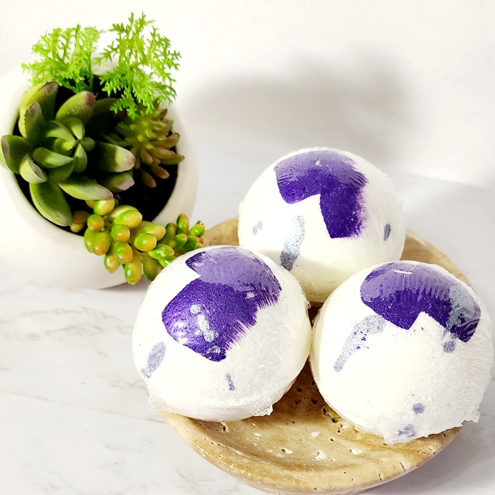 Lavender & Chamomile Bath Bombs - Diana's Candles and Soaps