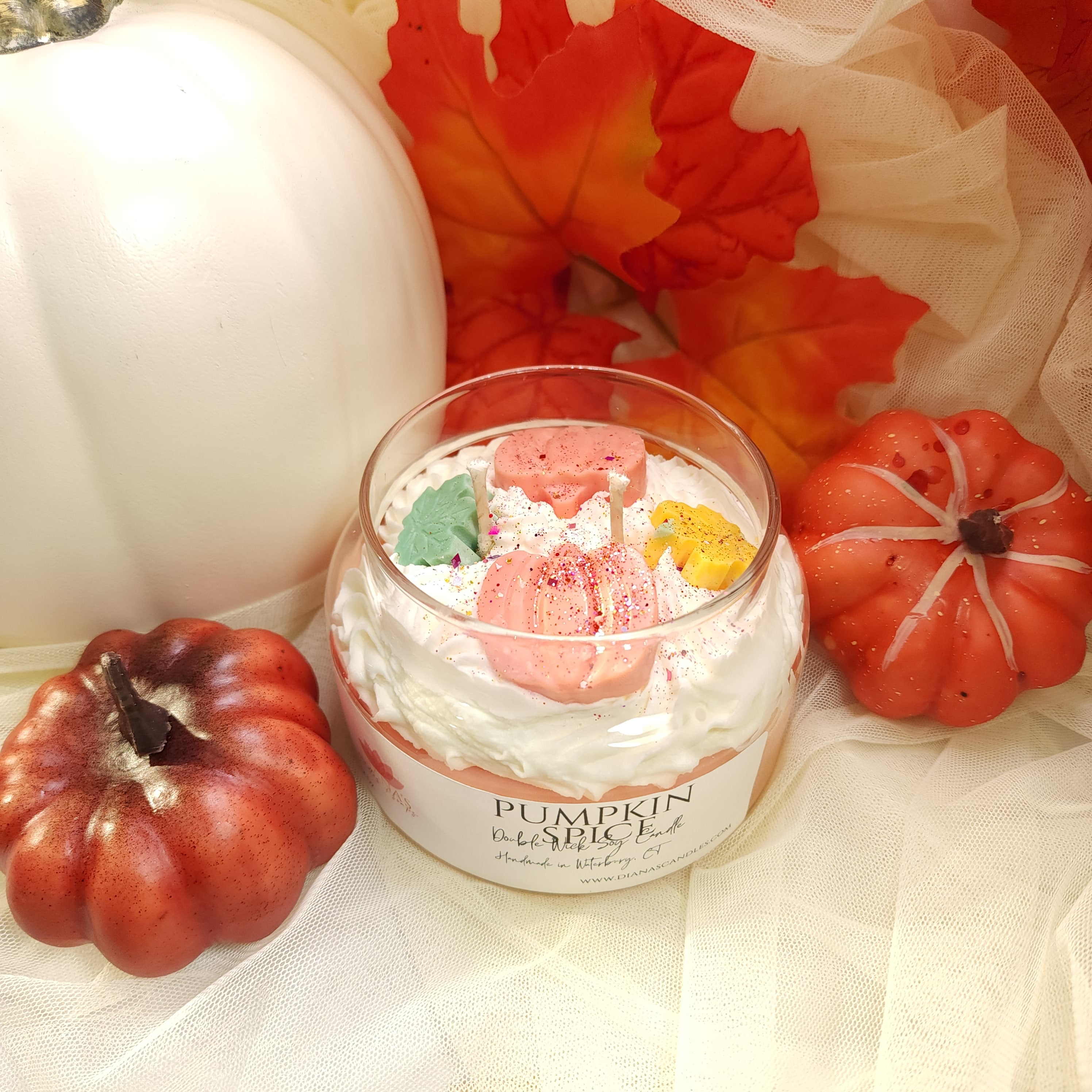 Pumpkin Spice Double Wick Candle Diana's Candles and Soaps 