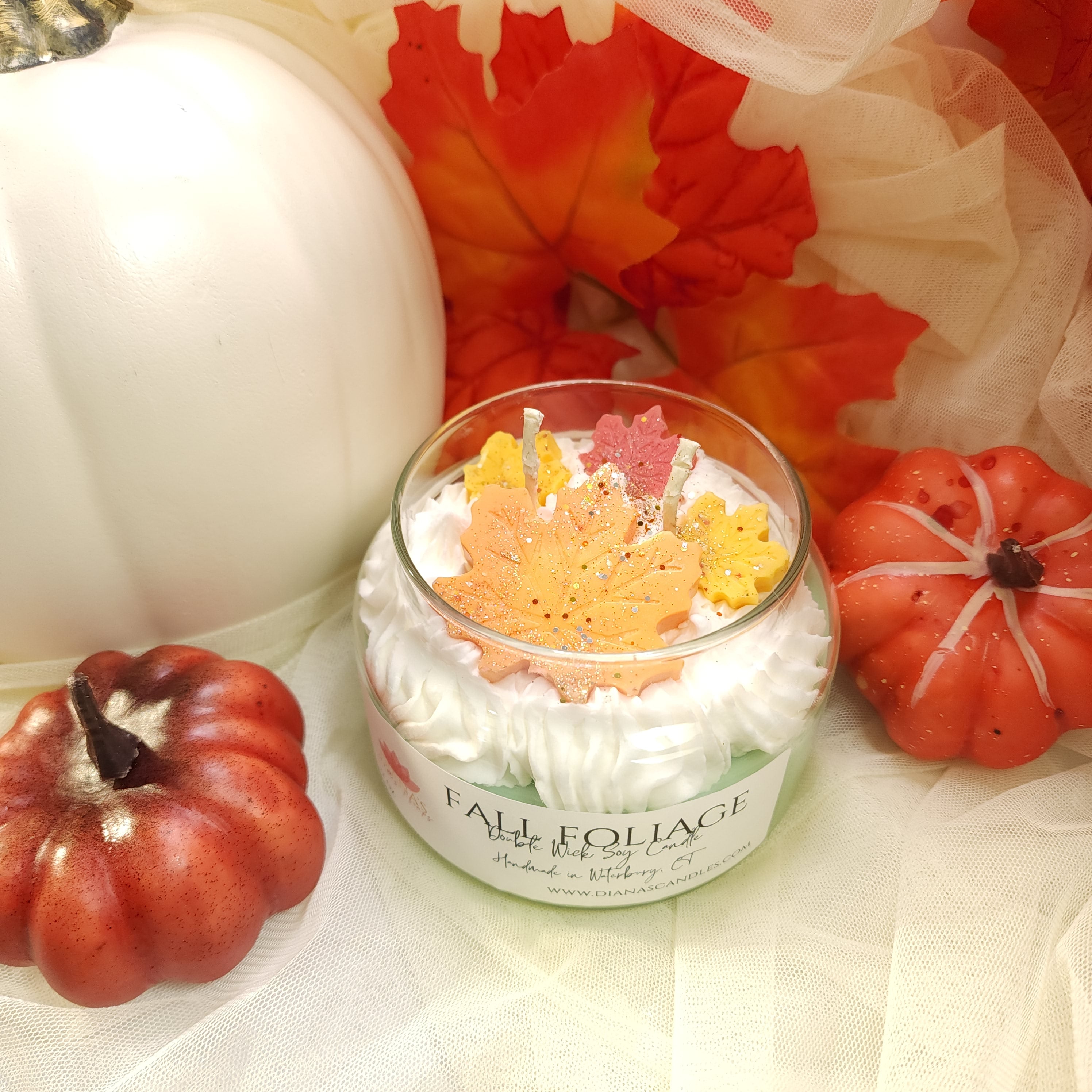 Fall Foliage Double Wick Candle Diana's Candles and Soaps 
