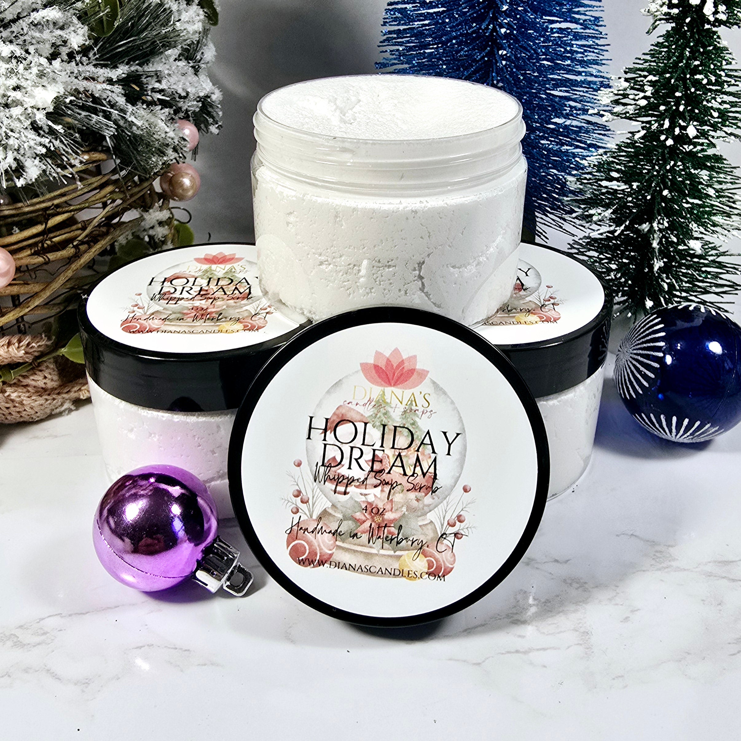 Holiday Dream Whipped Soap Scrub Diana's Candles and Soaps