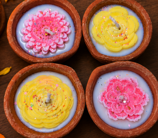 Flower Diyas Diana's Candles and Soaps