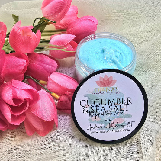 Cucumber & Sea Salt Whipped Sugar Scrub Diana's Candles and Soaps