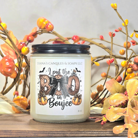 I put the Boo in Bougee Candle Diana's Candles and Soaps
