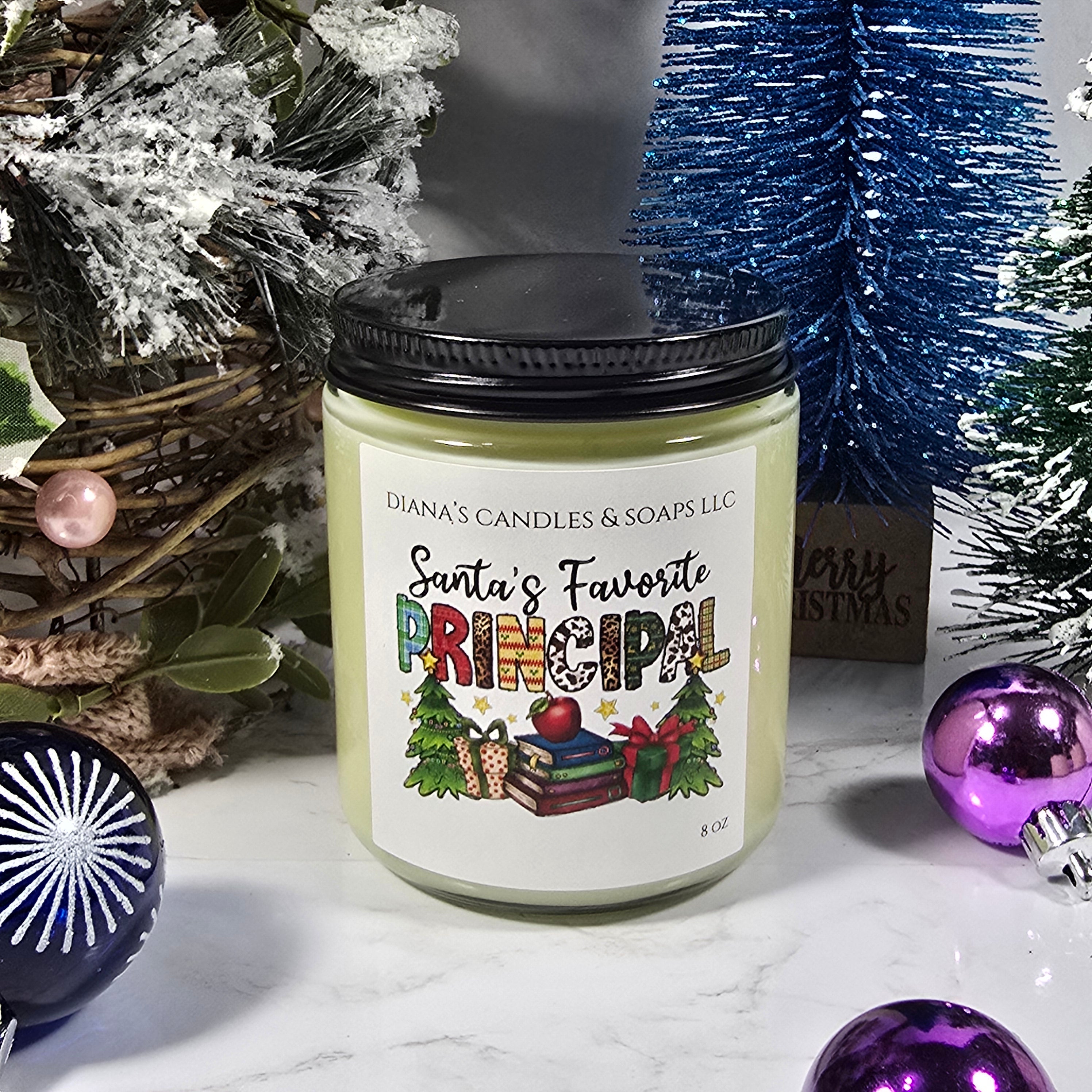 Santa's Favorite Principal Candle Diana's Candles and Soaps