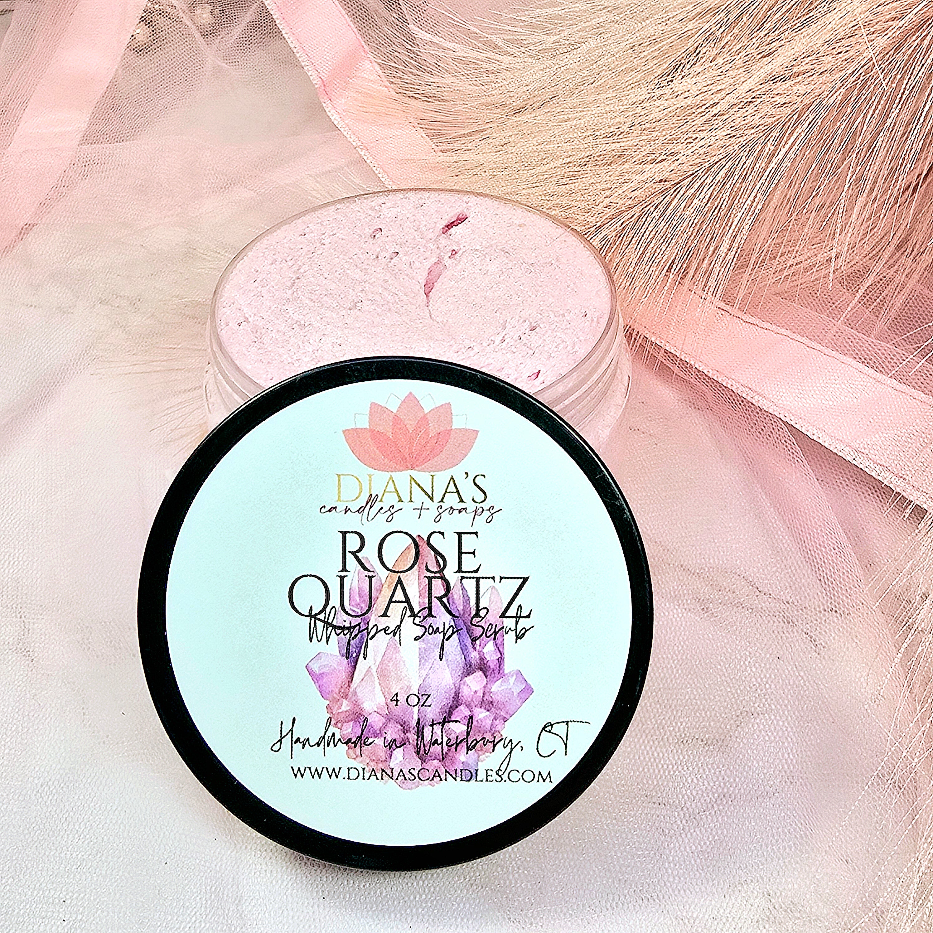 Rose Quartz Whipped Soap Scrub