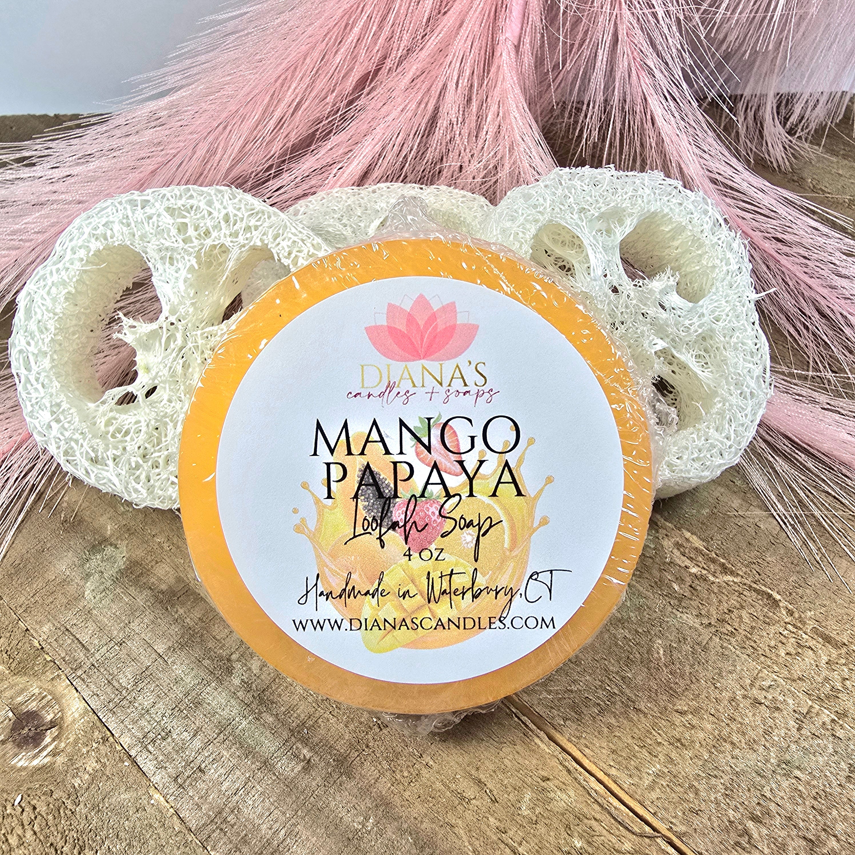Mango Papaya Loofah Soap Diana's Candles and Soaps