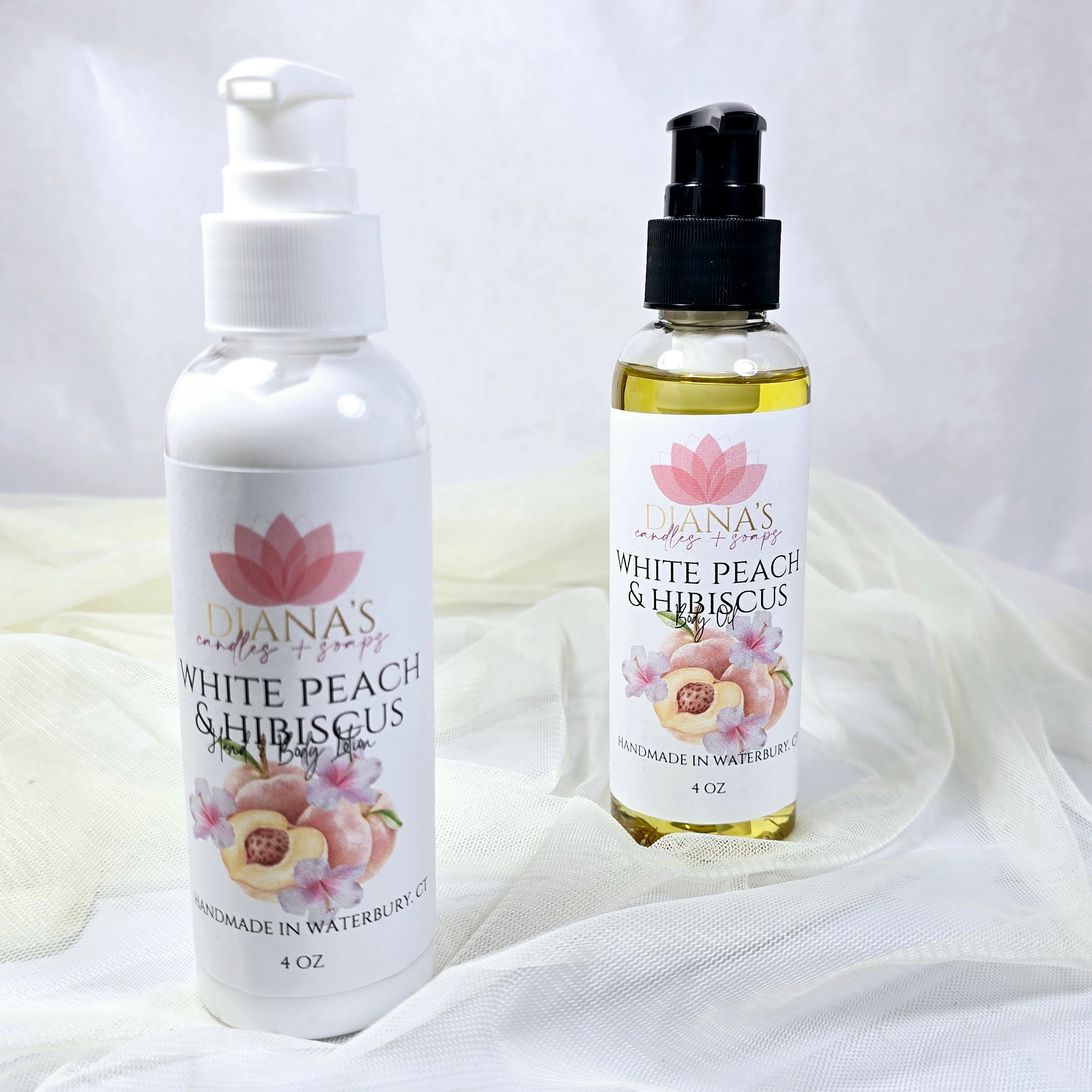 White Peach & Hibiscus Diana's Candles and Soaps