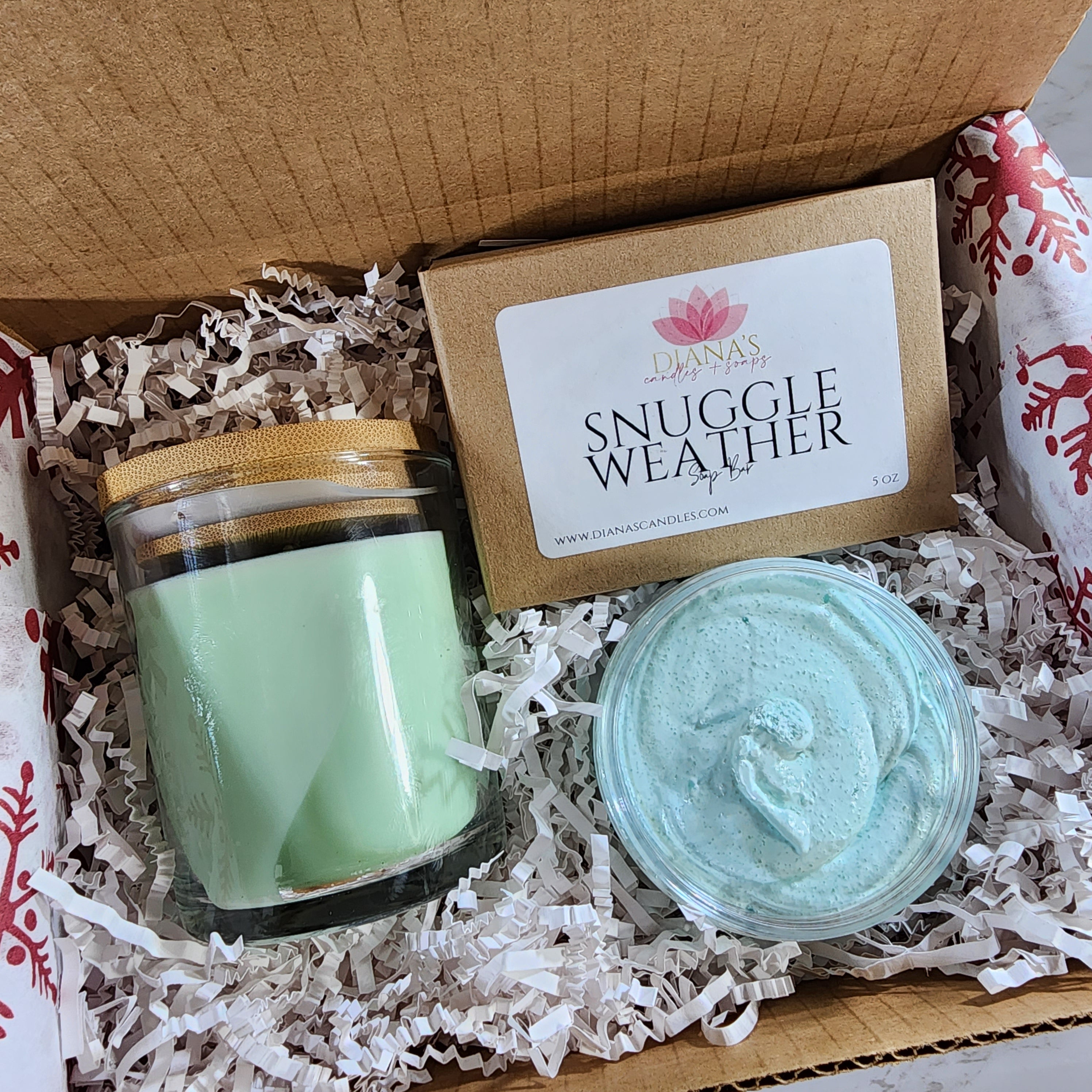 Snuggle Weather Gift Set Diana's Candles and Soaps