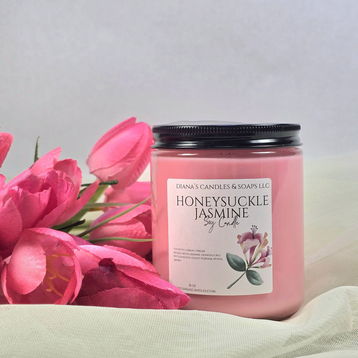 Honeysuckle Jasmine Candle Diana's Candles and Soaps