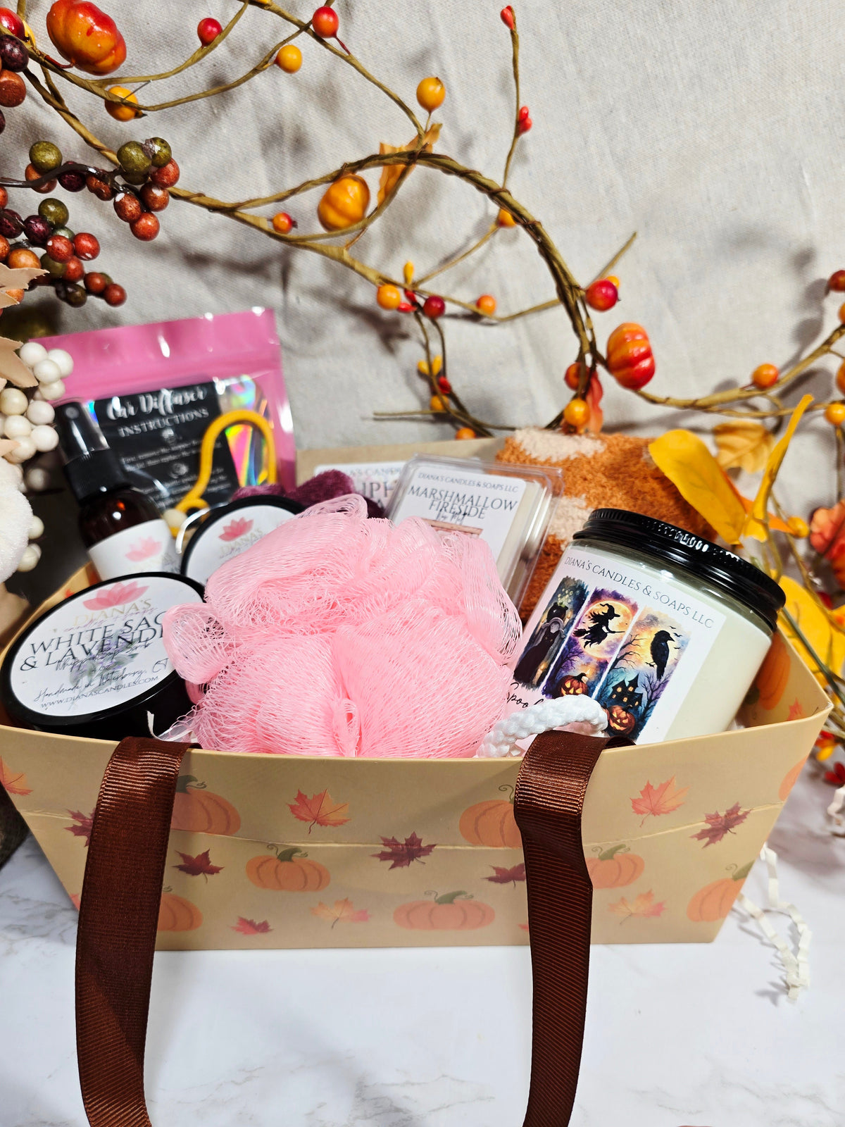 Fall Self-Care Gift Basket Diana's Candles and Soaps