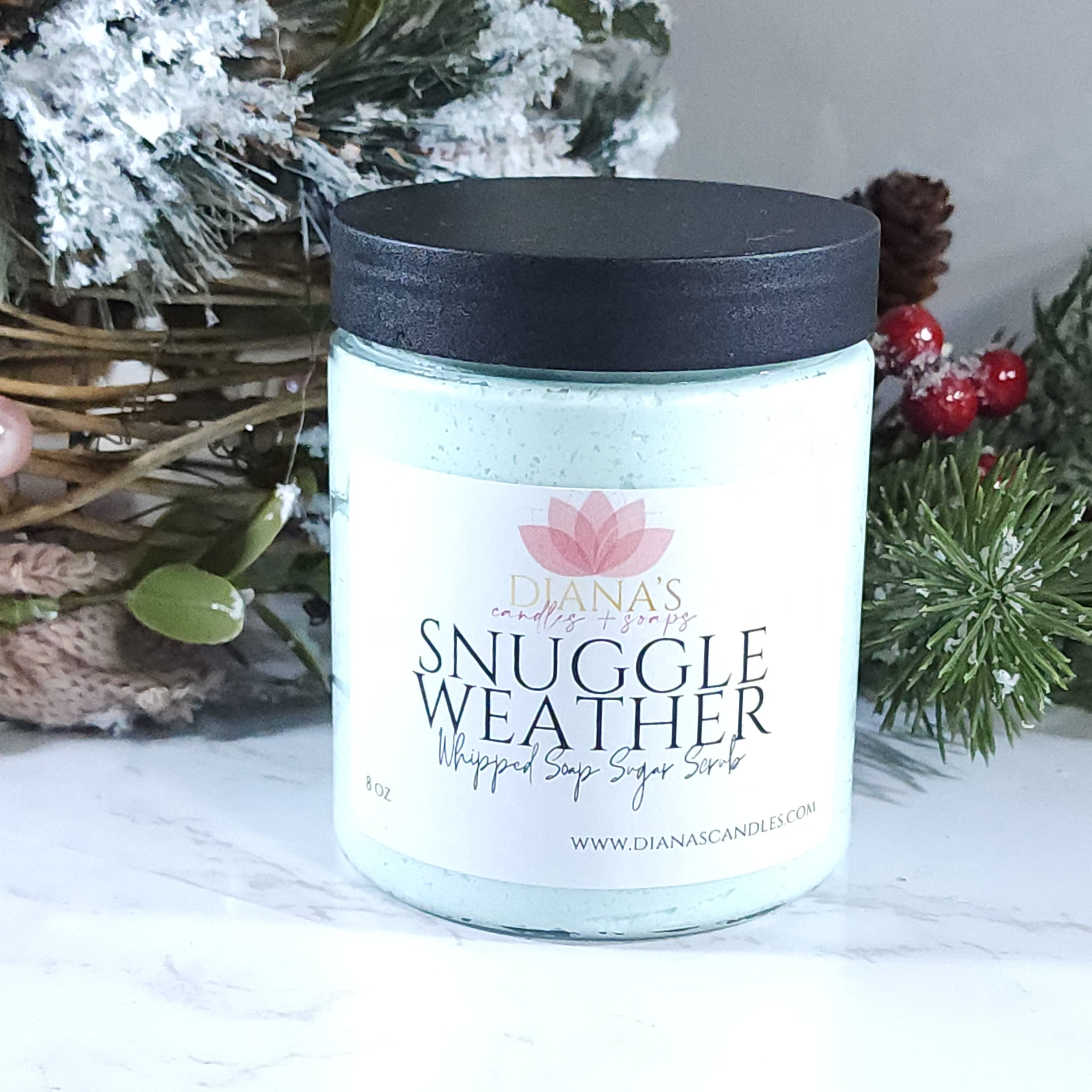 Snuggle Weather Whipped Soap Scrub Diana's Candles and Soaps