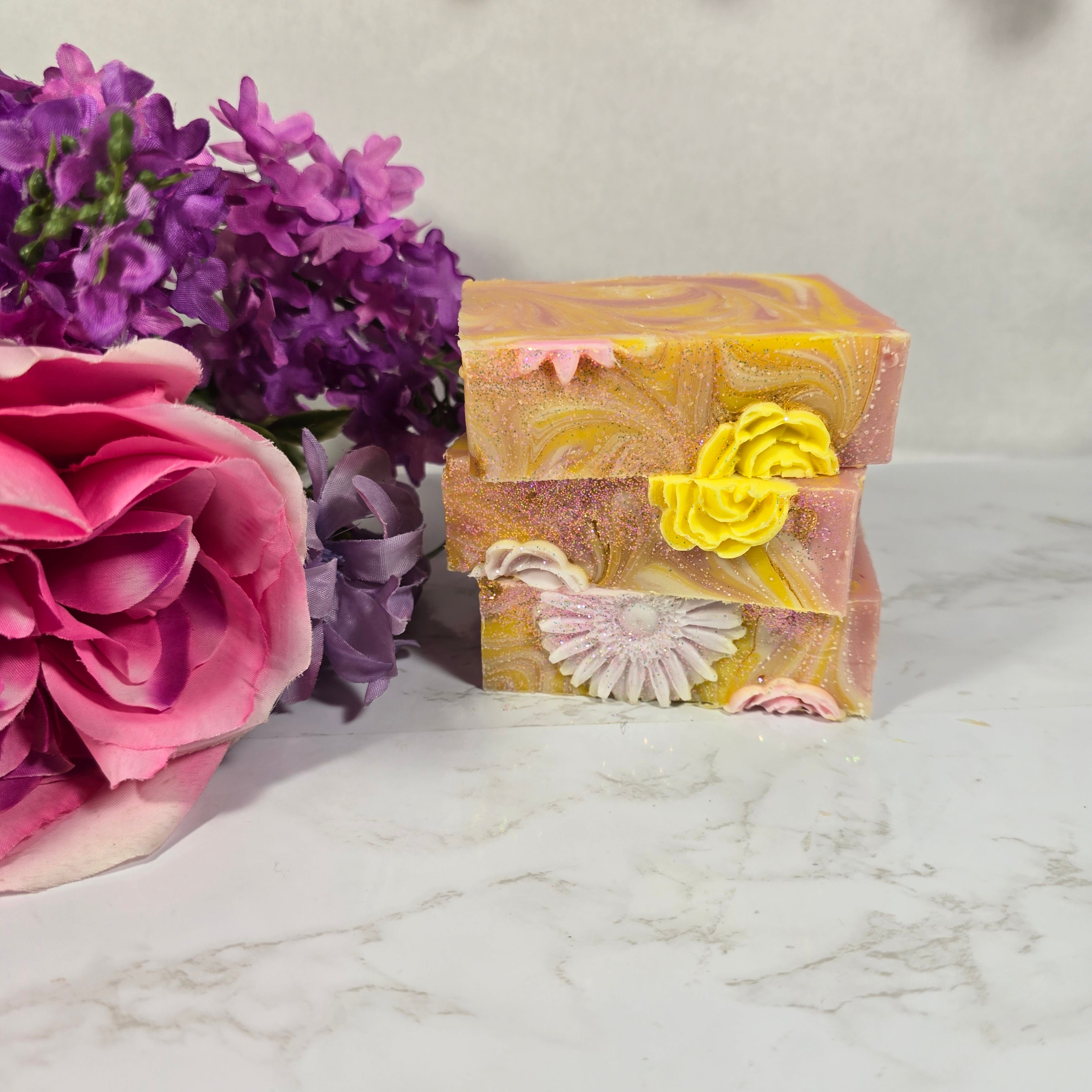 White Peach & Hibiscus Soap Bar Diana's Candles and Soaps
