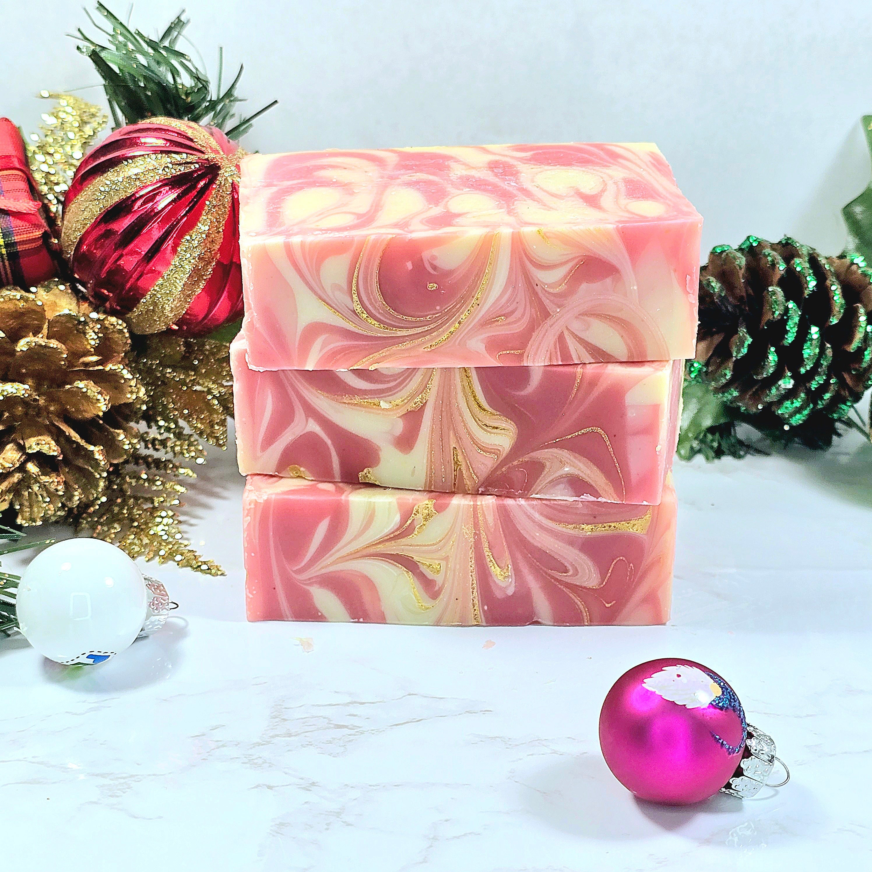 Peppermint Twist Holiday Soap Bar Diana's Candles and Soaps