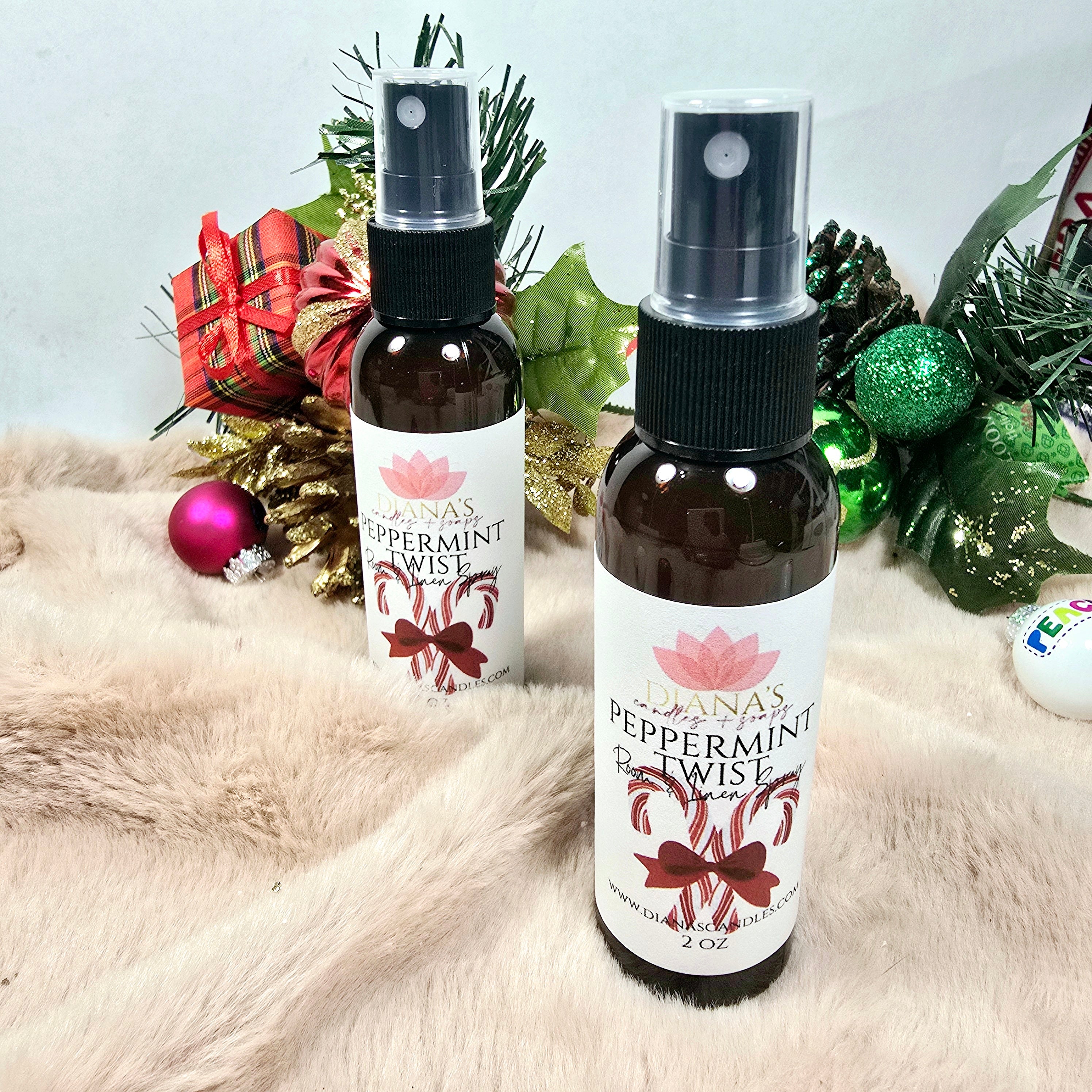 Peppermint Twist Room Spray Diana's Candles and Soaps