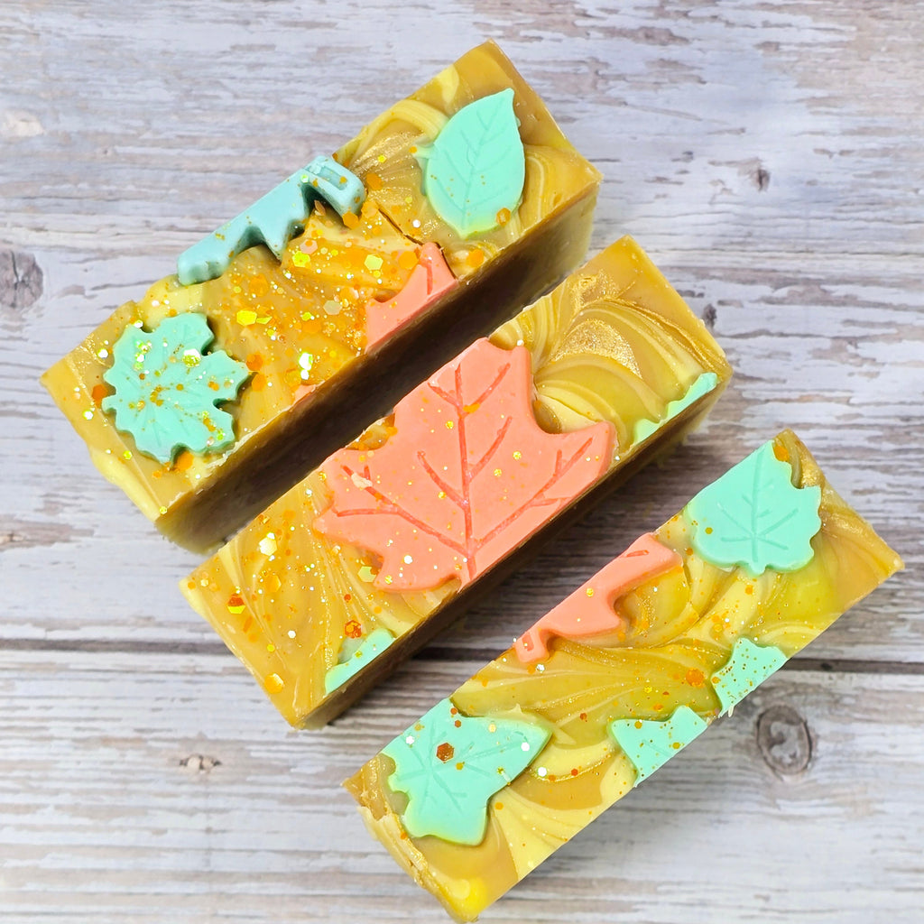 Bright citrus artisan soap bar for autumn mornings