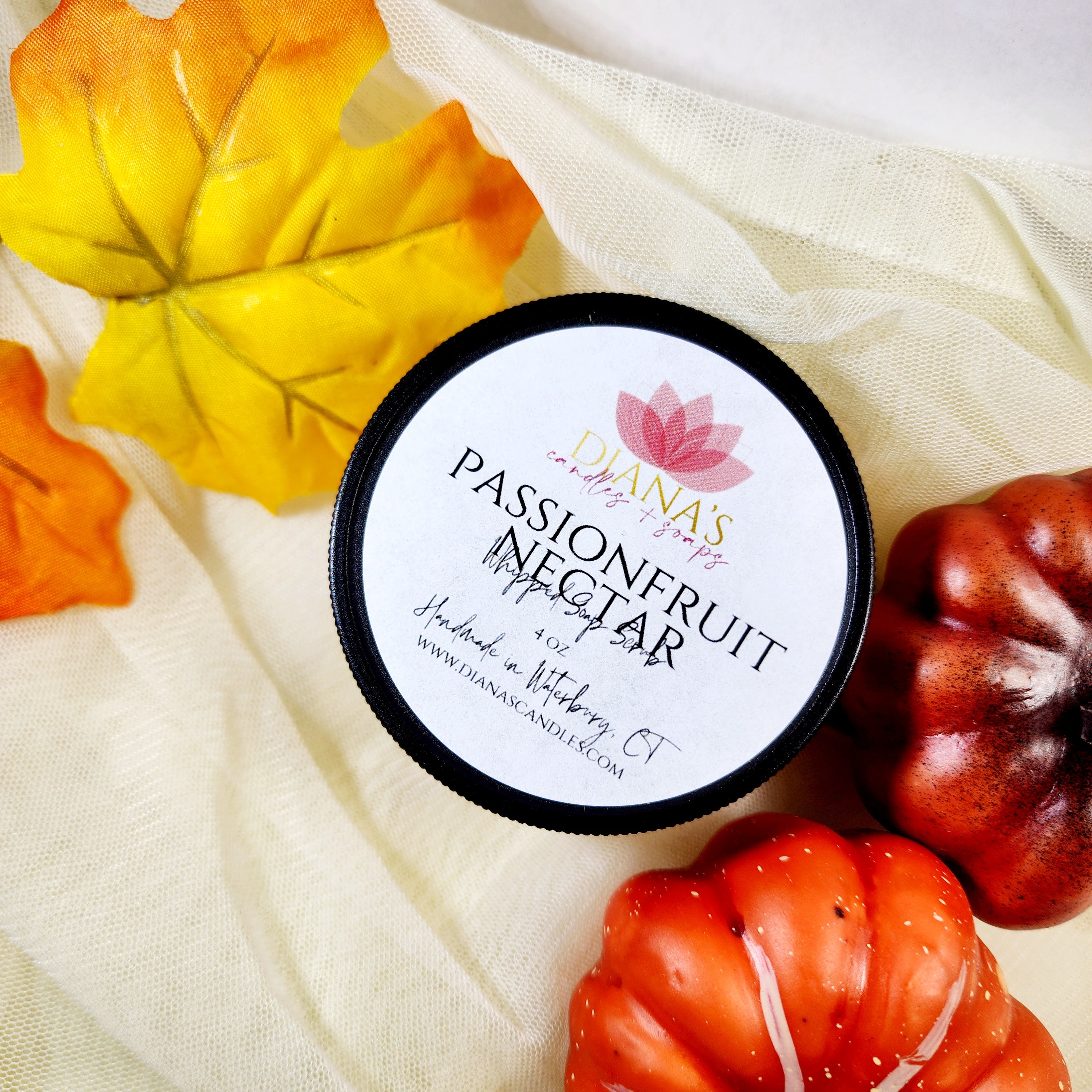 Passionfruit Nectar Whipped Soap Scrub Diana's Candles and Soaps