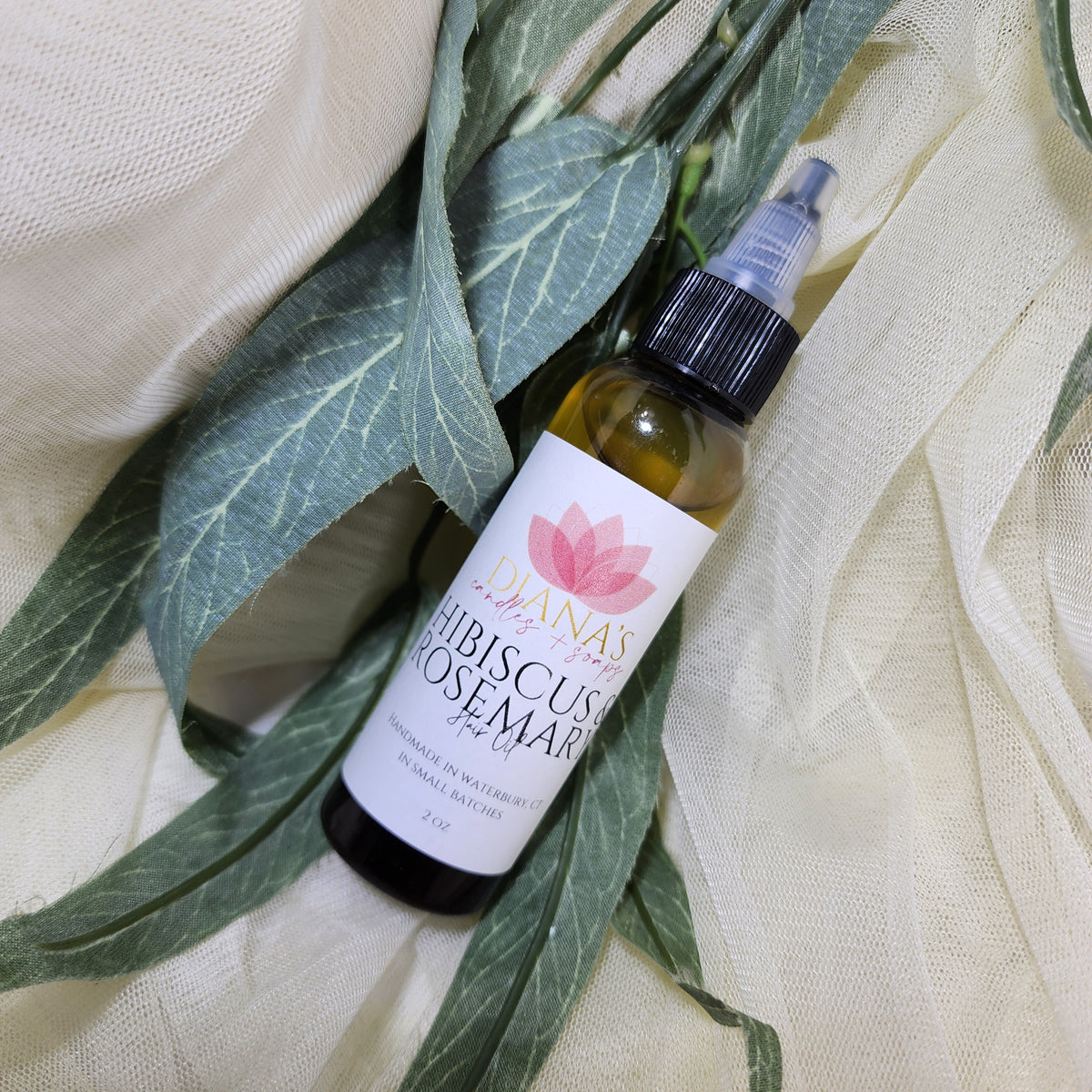 Hibiscus and Rosemary Hair Oil Diana's Candles and Soaps