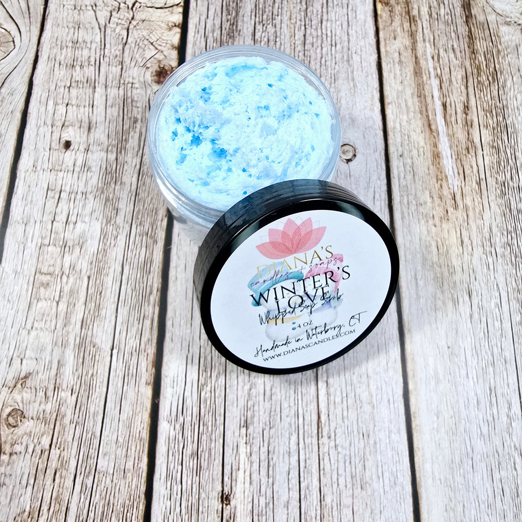 Winter's Love Whipped Soap Scrub Diana's Candles and Soaps