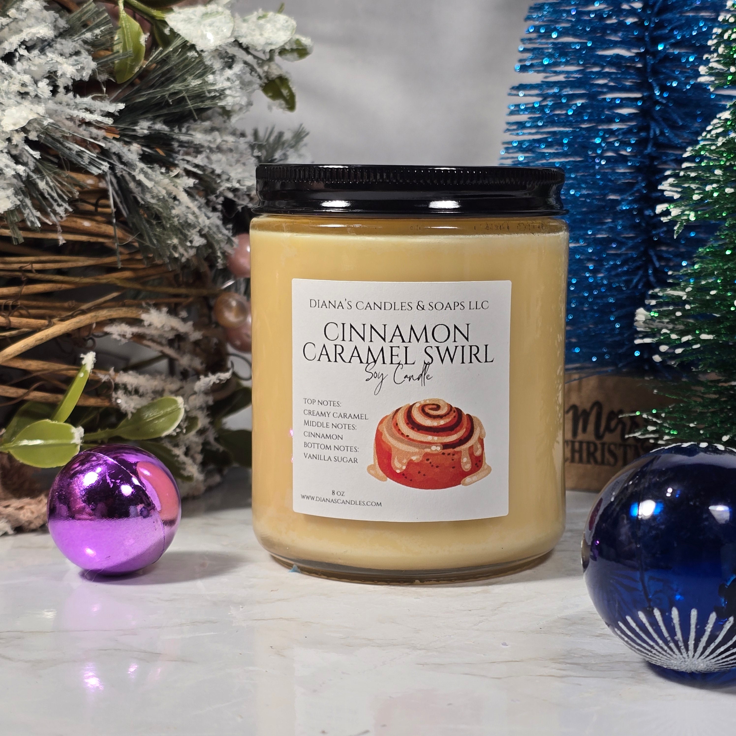 Cinnamon Caramel Swirl Candle Diana's Candles and Soaps