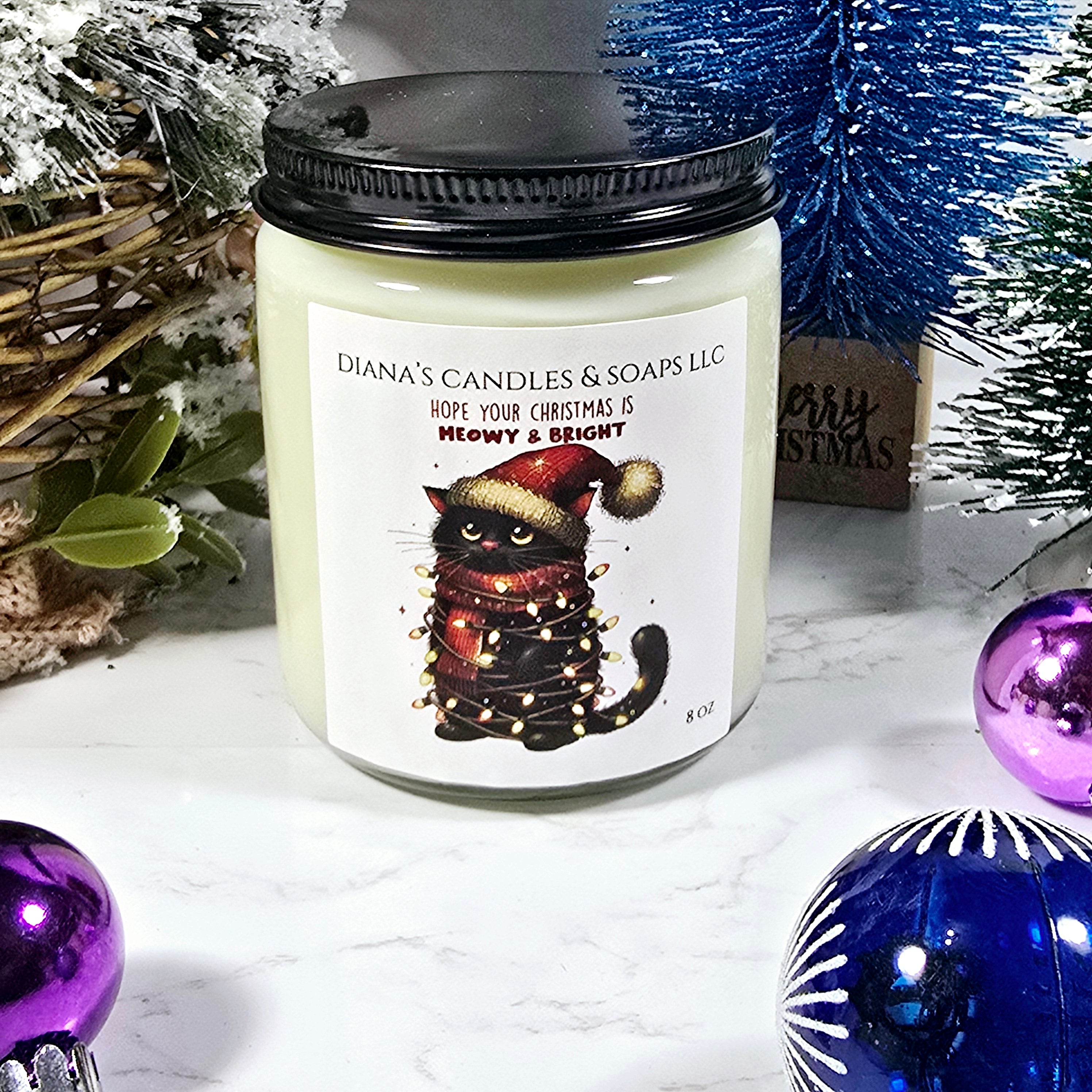 Cat Lovers Christmas Candle Diana's Candles and Soaps