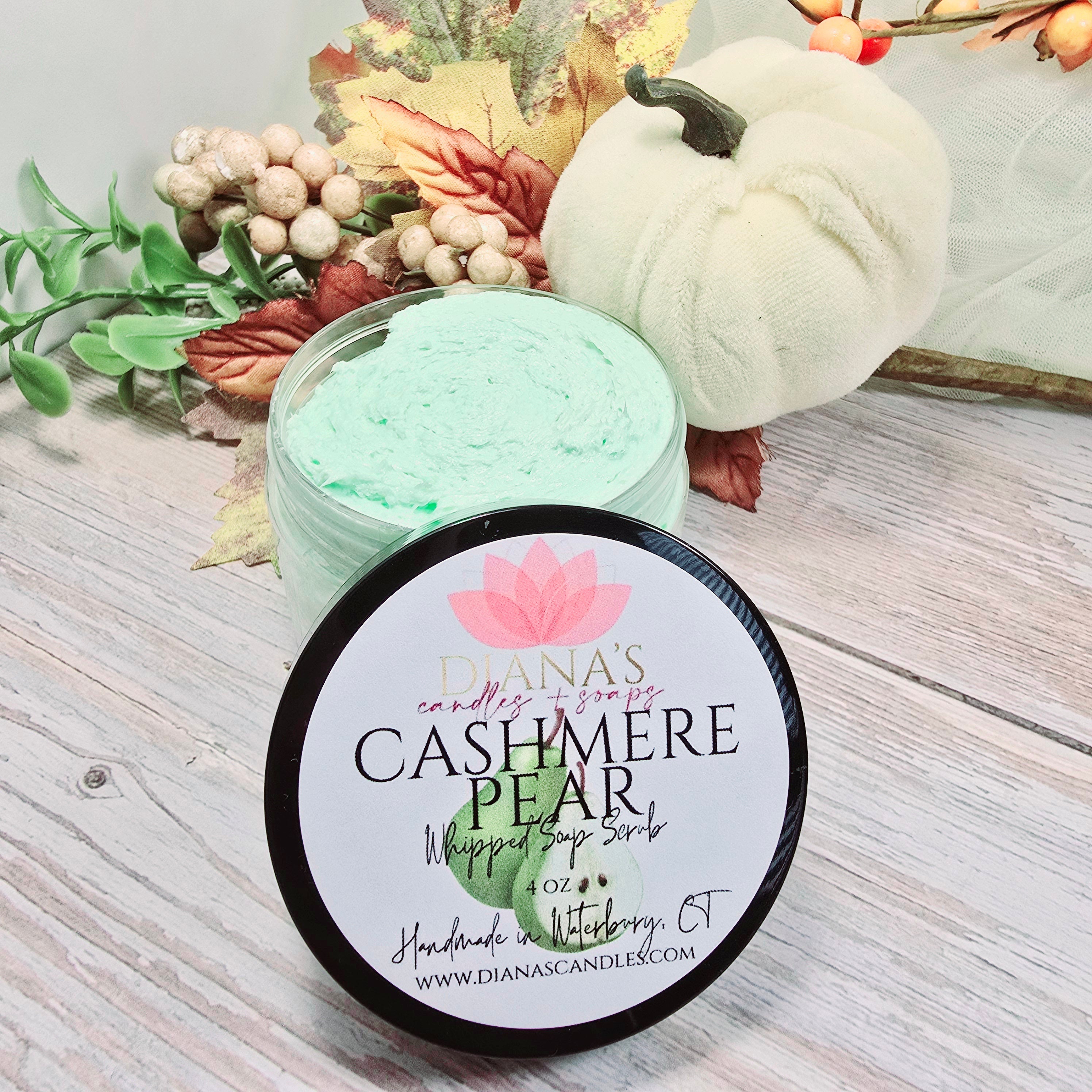 Cashmere Pear Whipped Soap Scrub Diana's Candles and Soaps