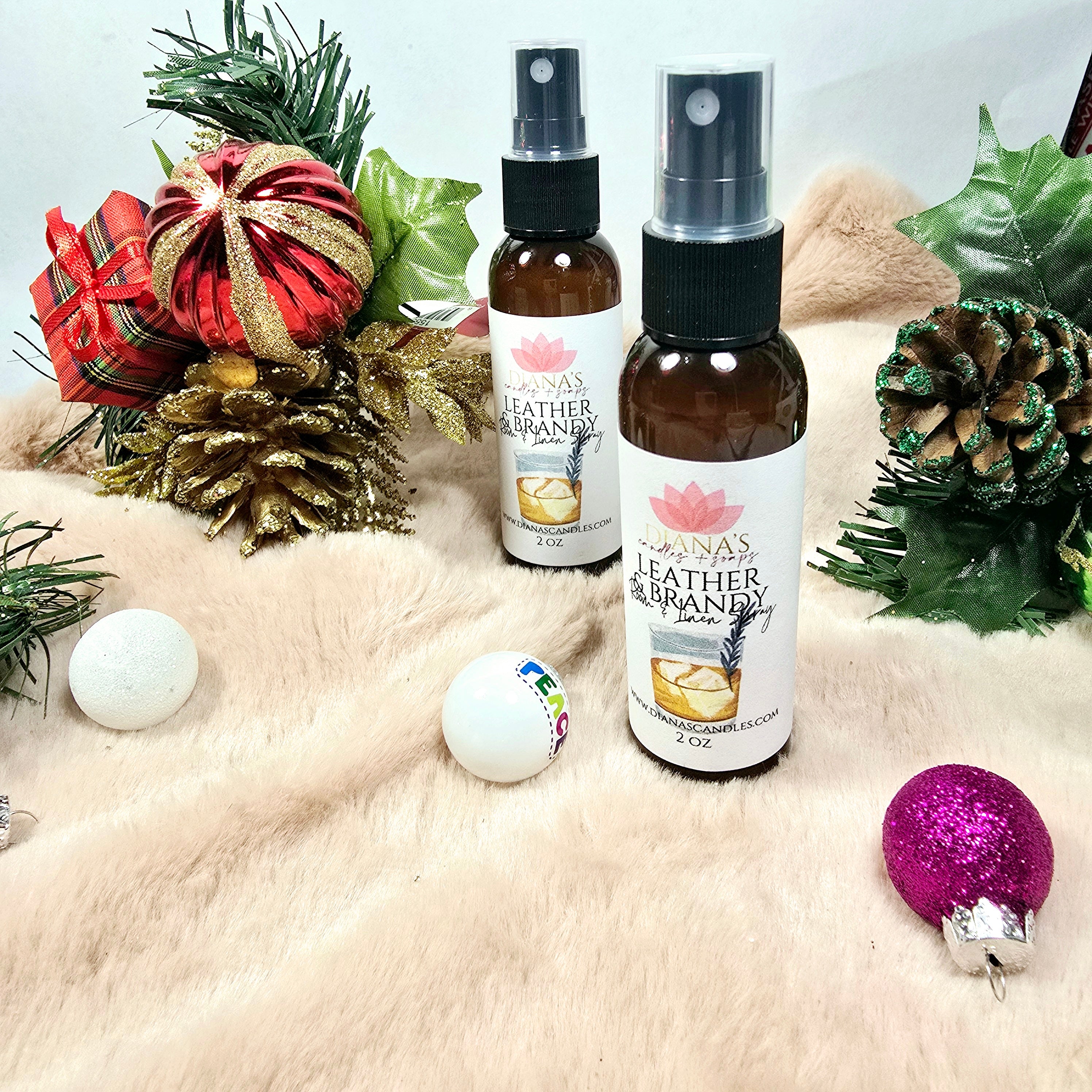 Leather & Brandy Room Spray Diana's Candles and Soaps