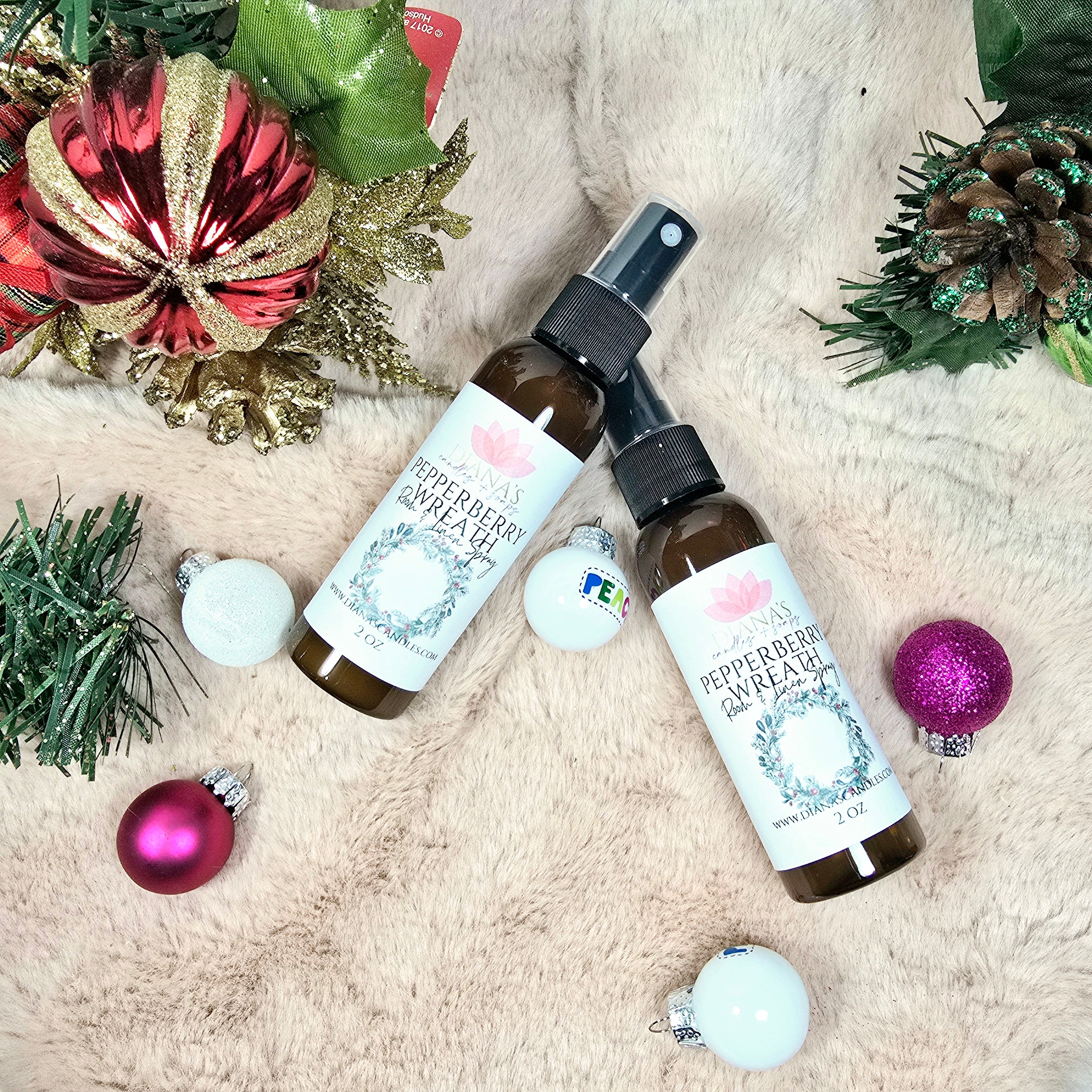 Pepperberry Wreath Room Spray Diana's Candles and Soaps