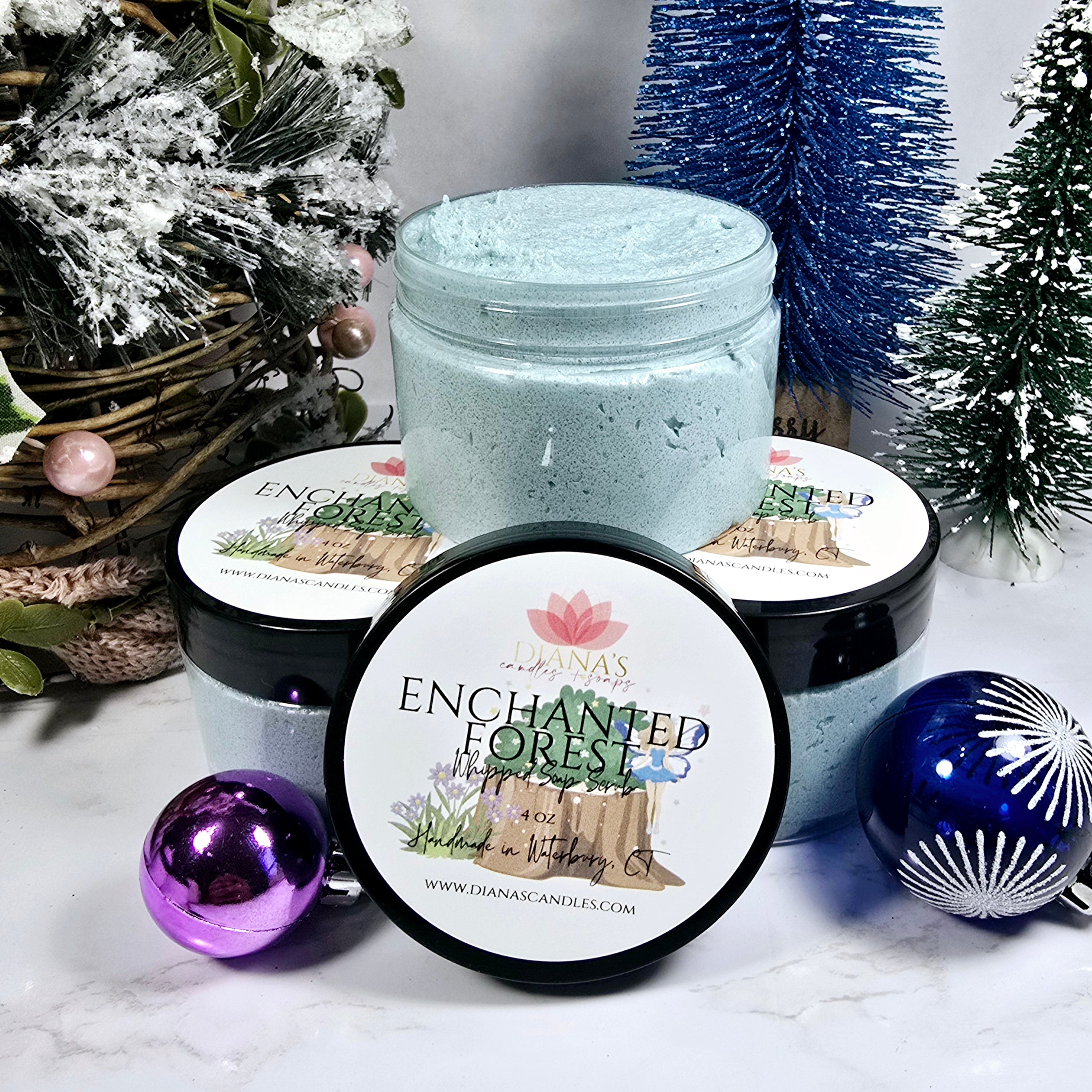 Enchanted Forest Whipped Soap Scrub Diana's Candles and Soaps