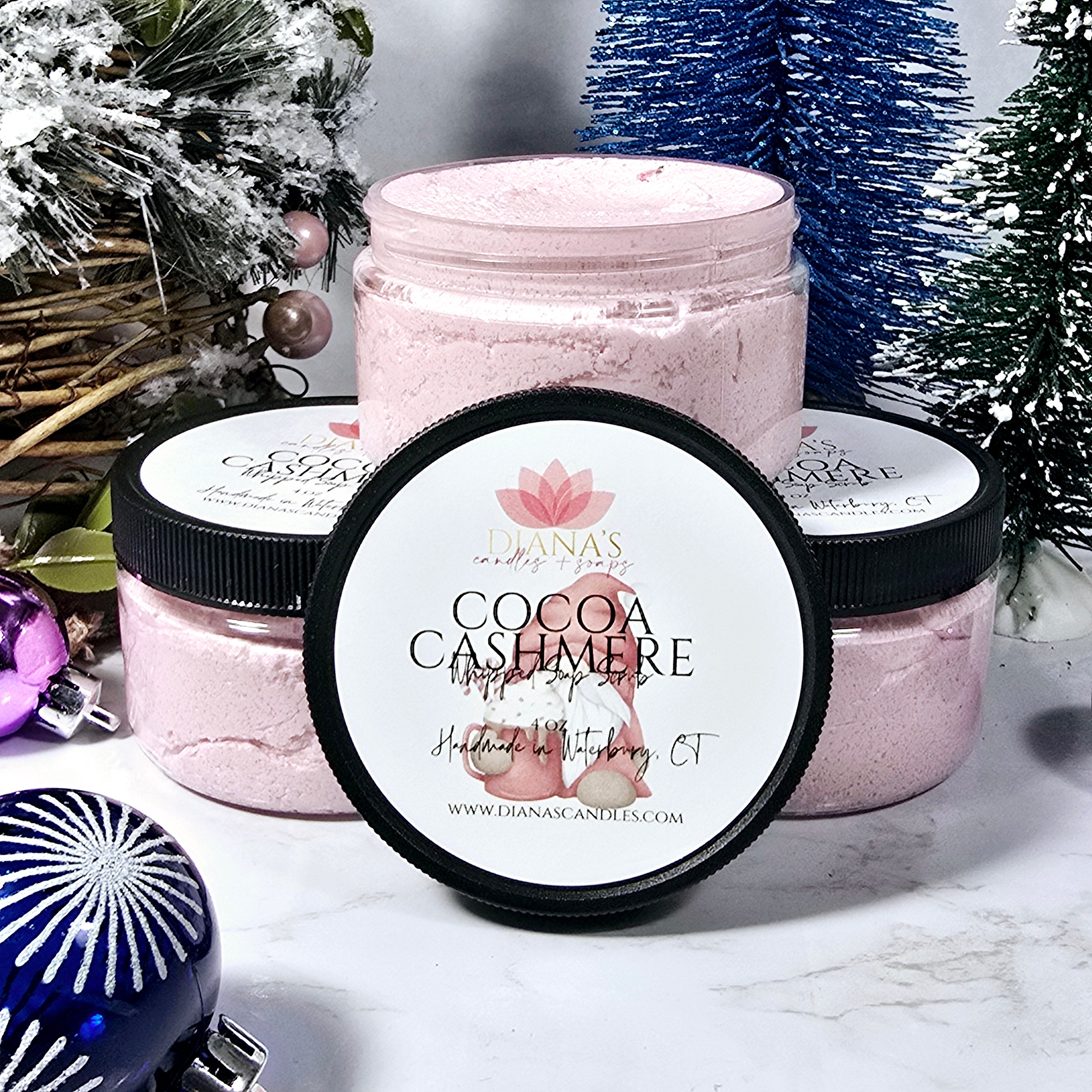 Cocoa Cashmere Whipped Soap Scrubs Diana's Candles and Soaps