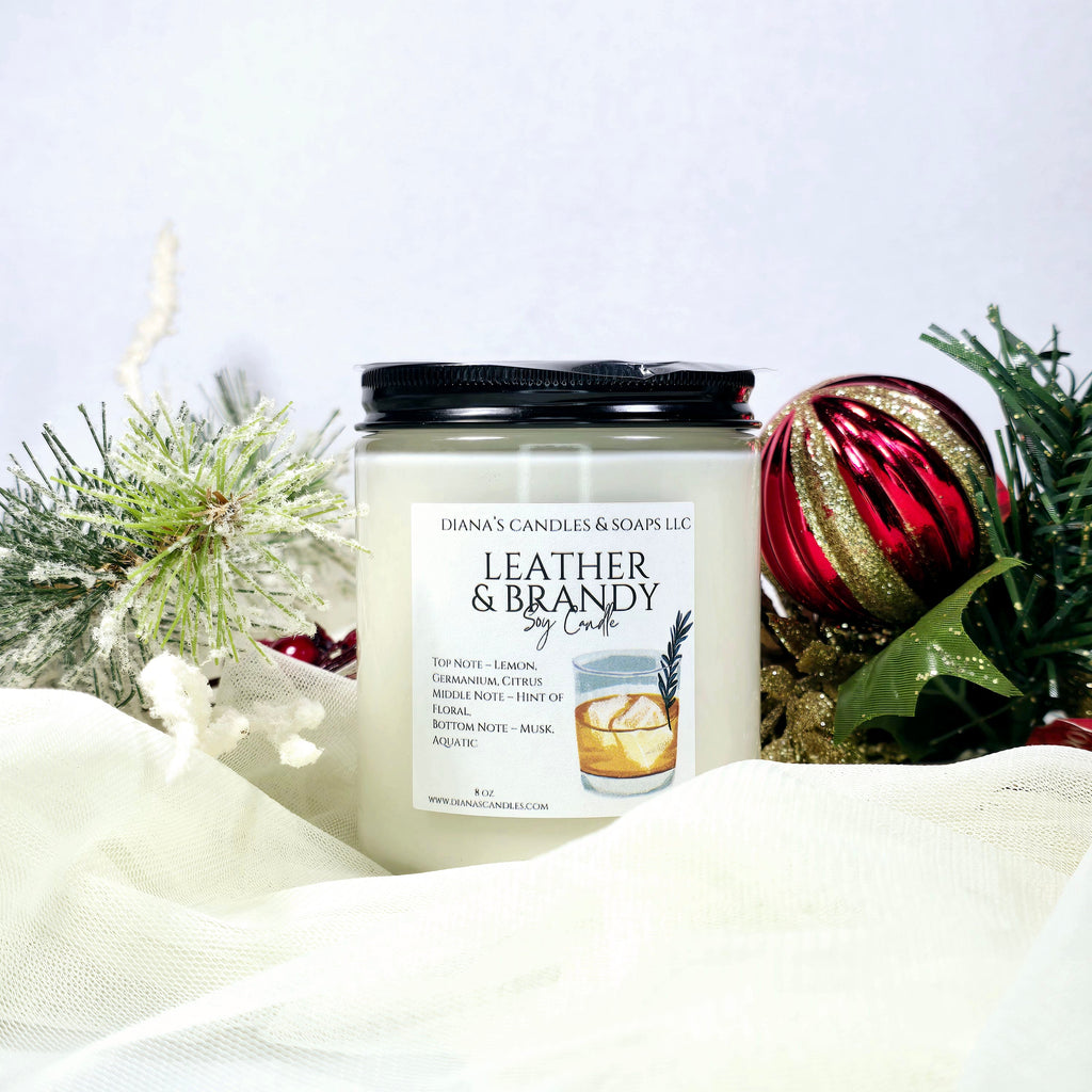Leather & Brandy Candle Diana's Candles and Soaps