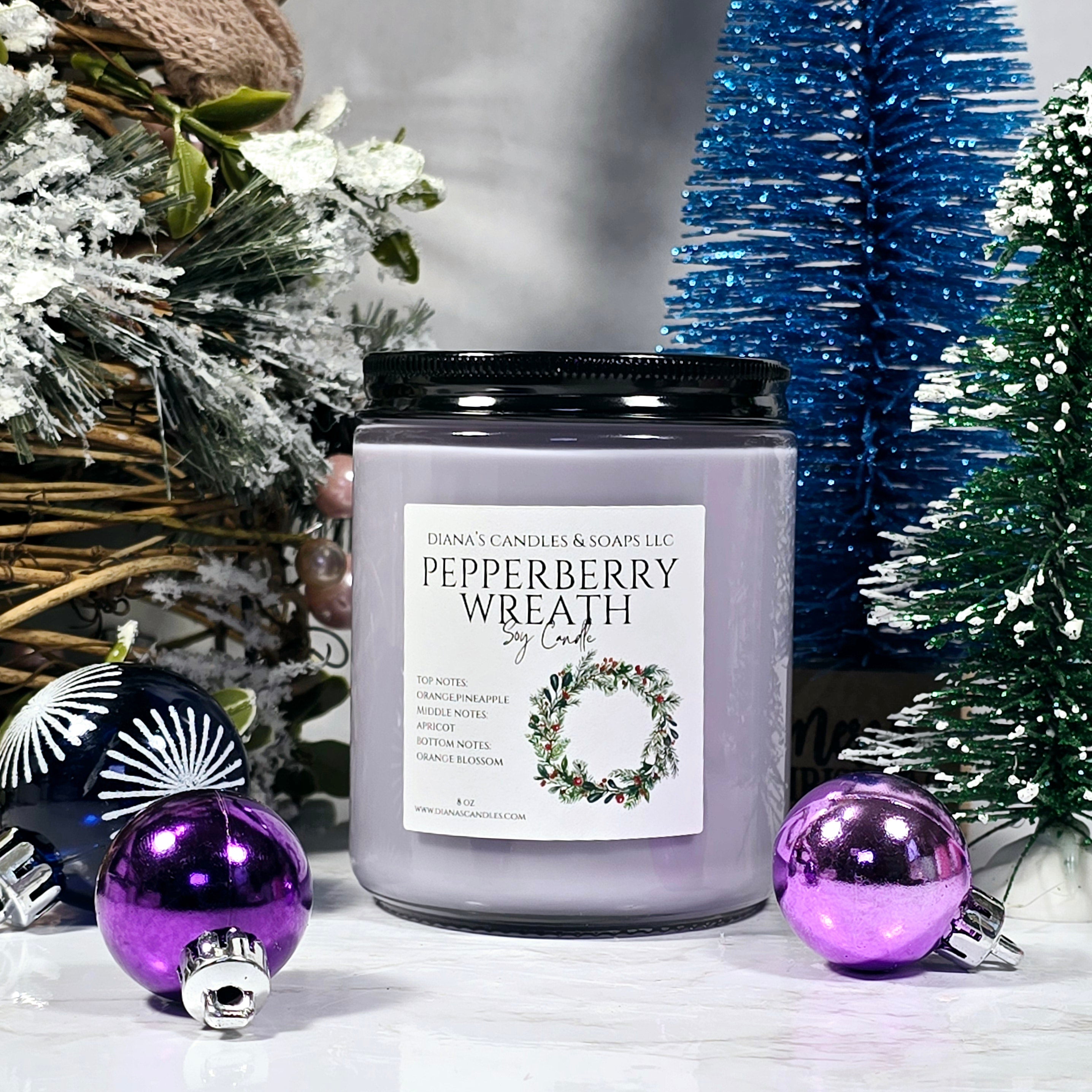 Pepperberry Wreath Candle Diana's Candles and Soaps