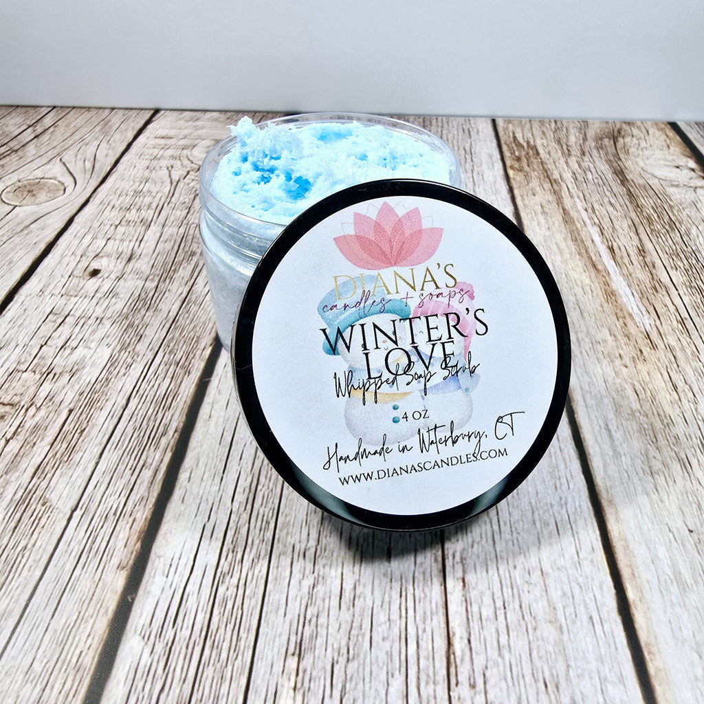 Winter's Love Whipped Soap Scrub Diana's Candles and Soaps