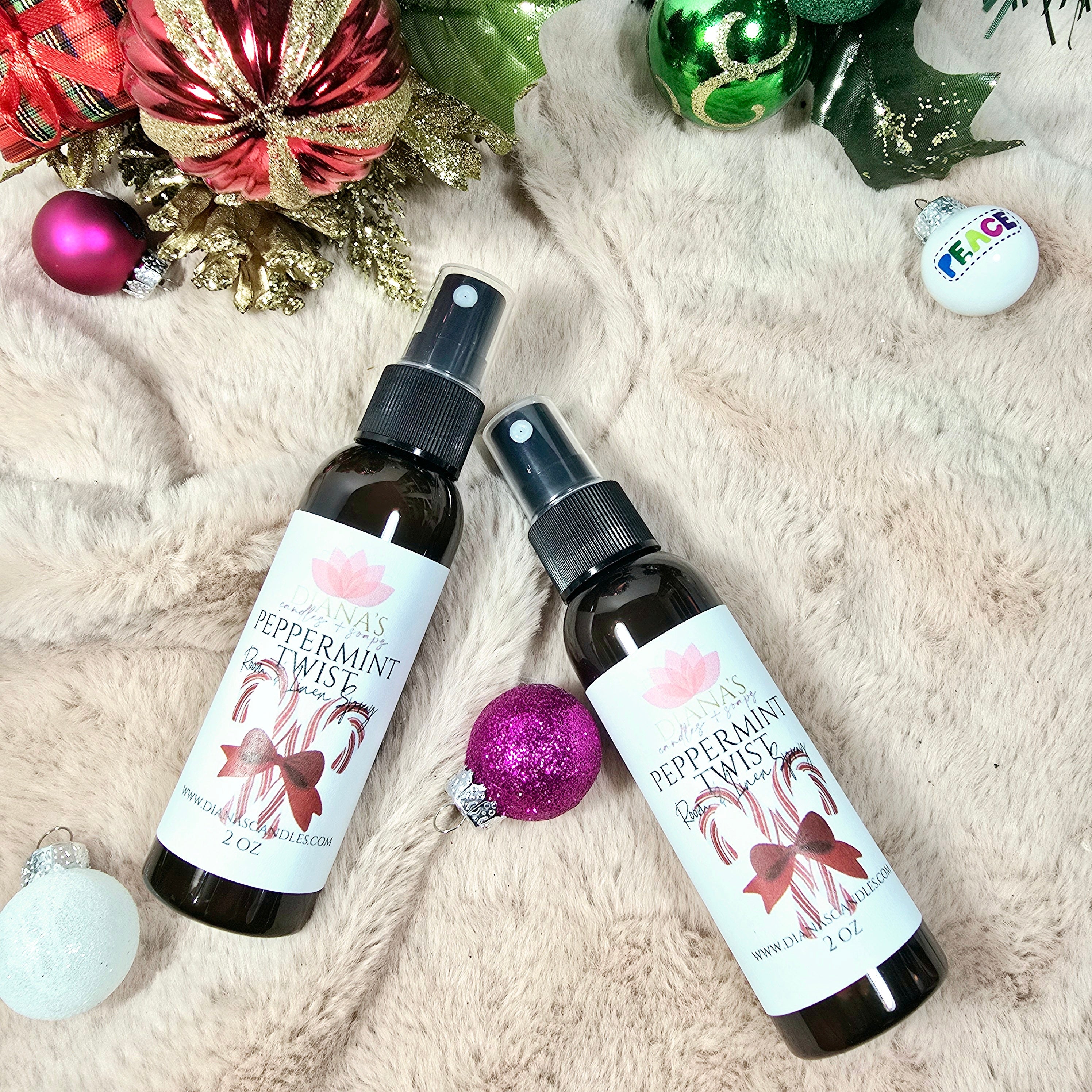 Peppermint Twist Room Spray Diana's Candles and Soaps