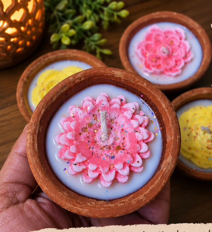 Flower Diyas Diana's Candles and Soaps