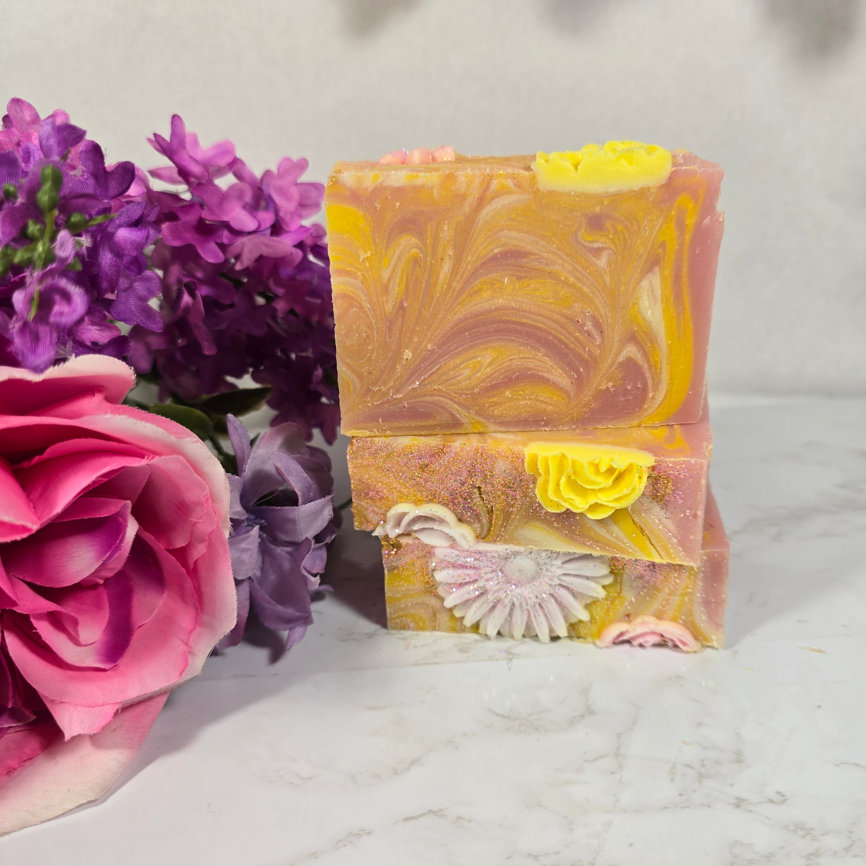White Peach & Hibiscus Soap Bar Diana's Candles and Soaps